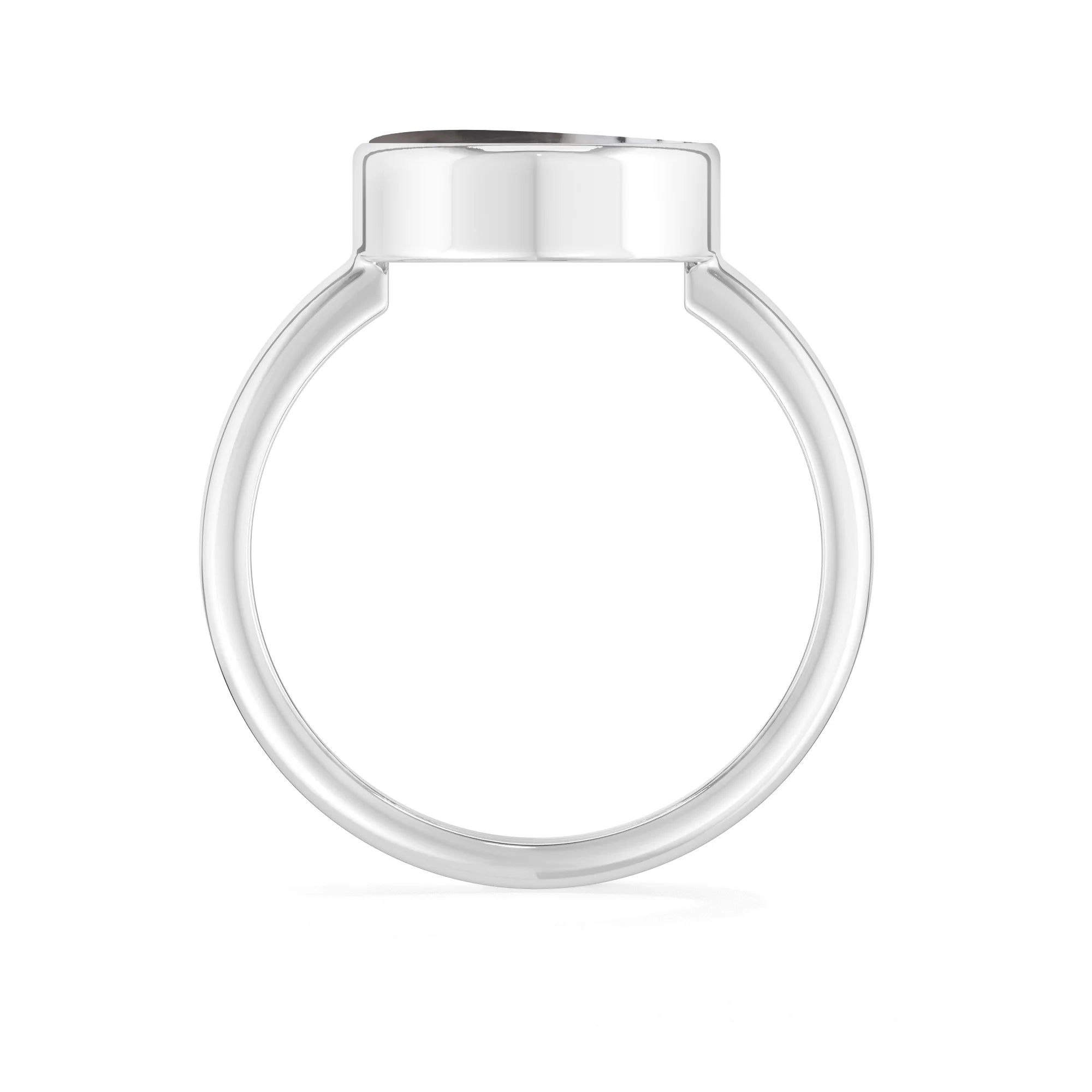 dendritic-opal bezel-set ring