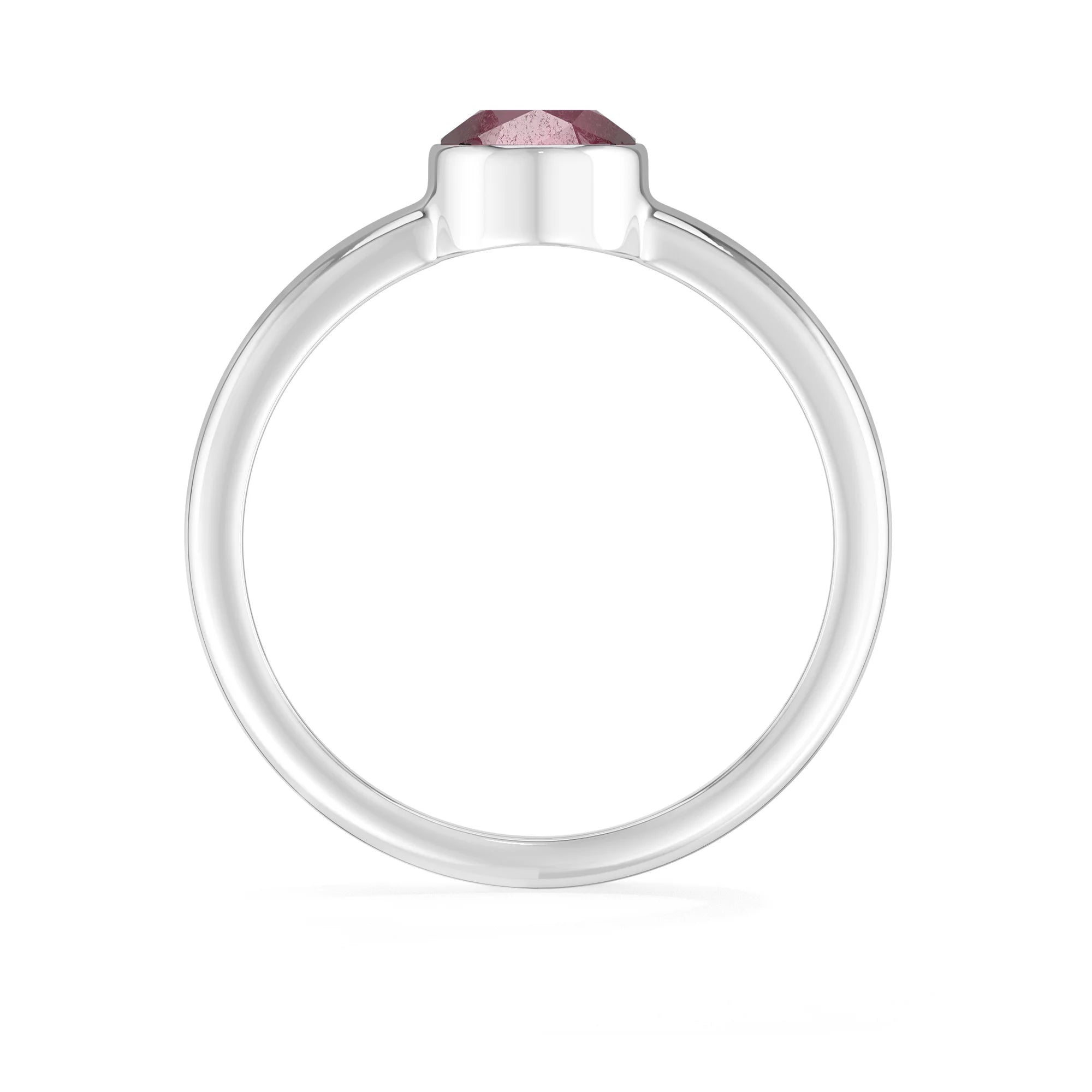 ruby bezel-set ring