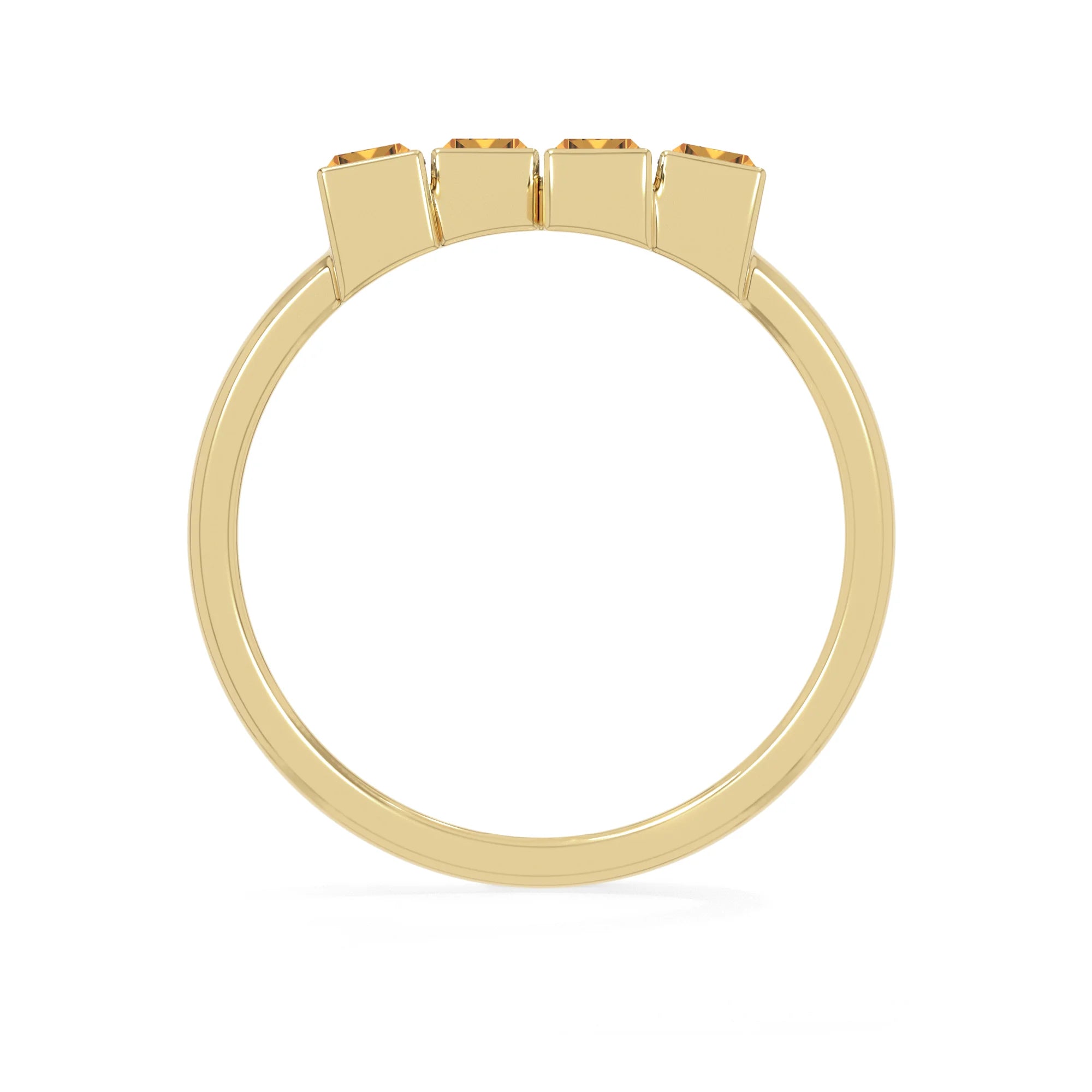 natural citrine ring for women in 18k gold vermeil