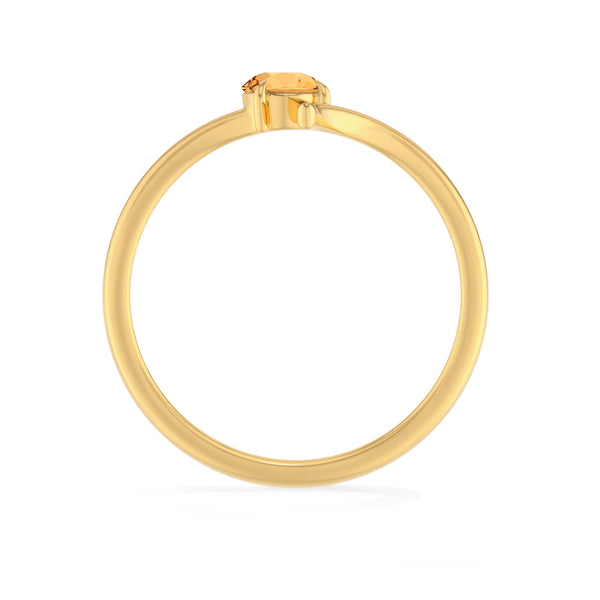 natural citrine ring for women in 18k gold vermeil