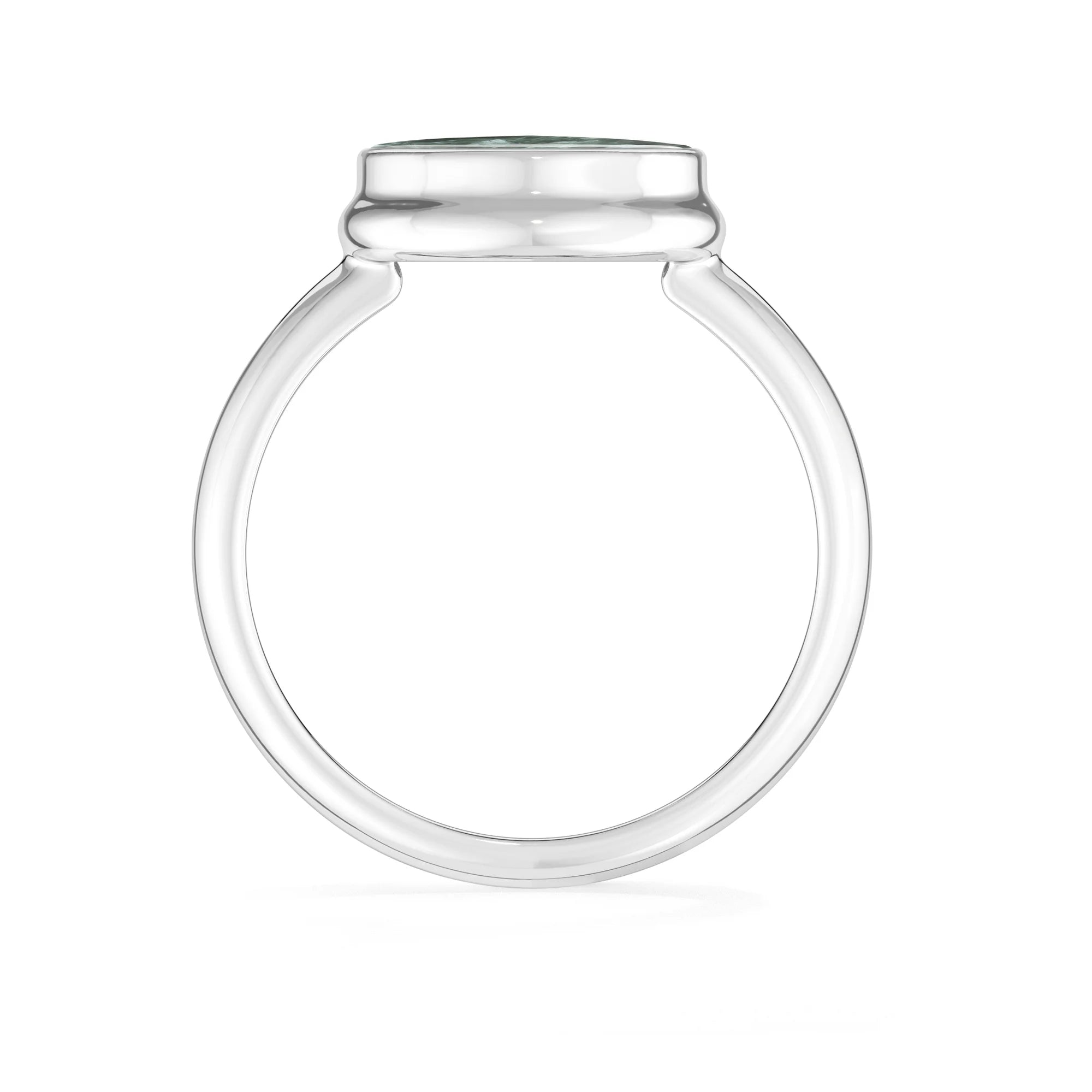 seraphinite bezel-set ring