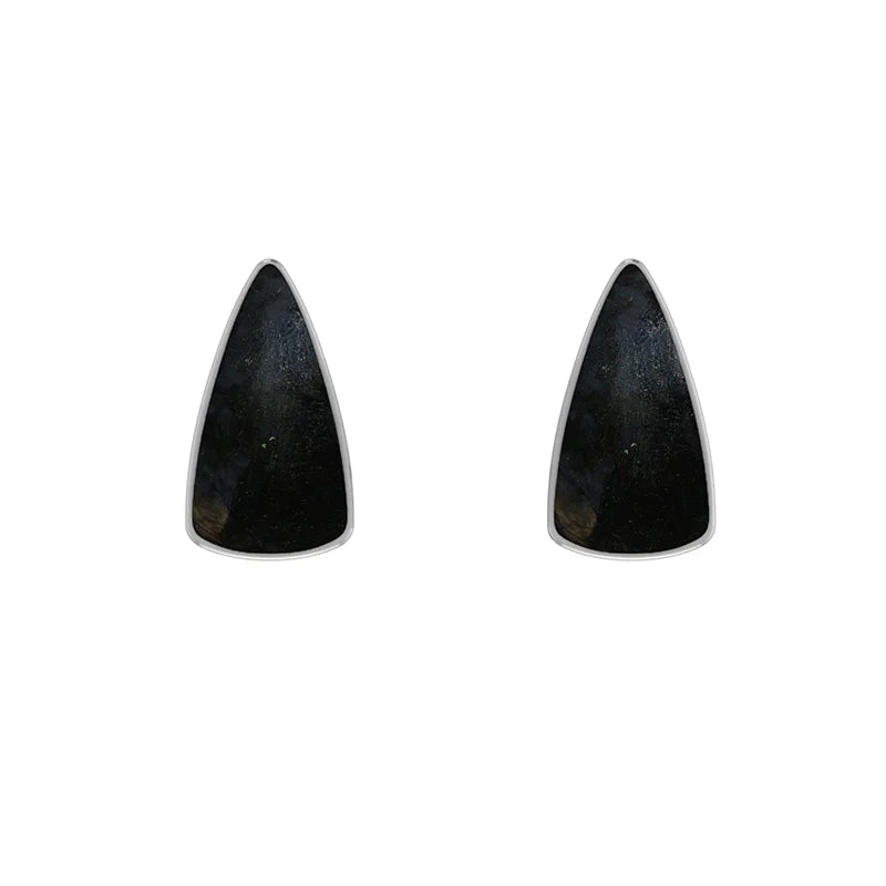 black tourmaline cab earrings