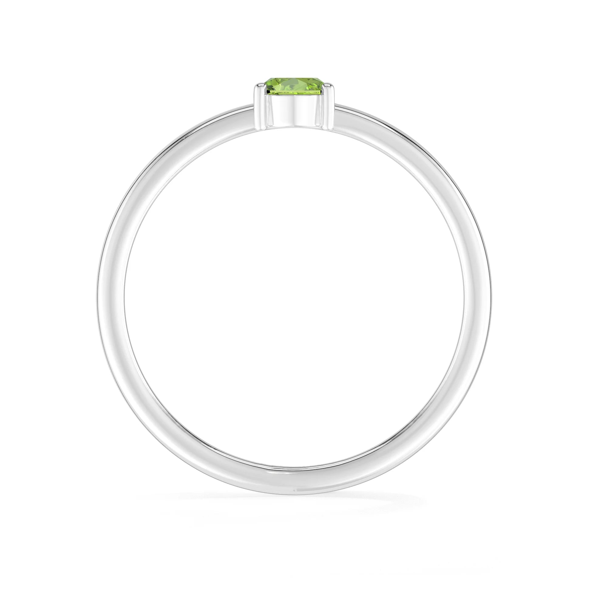 peridot stackable prong-set ring