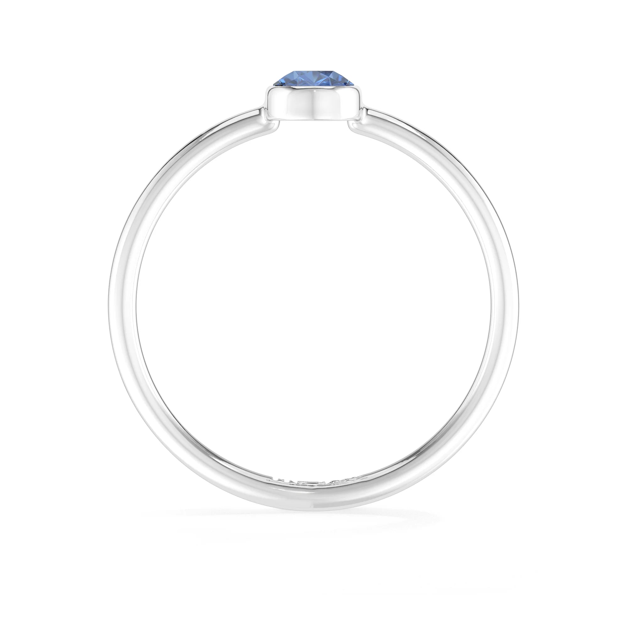 kyanite stackable bezel-set ring