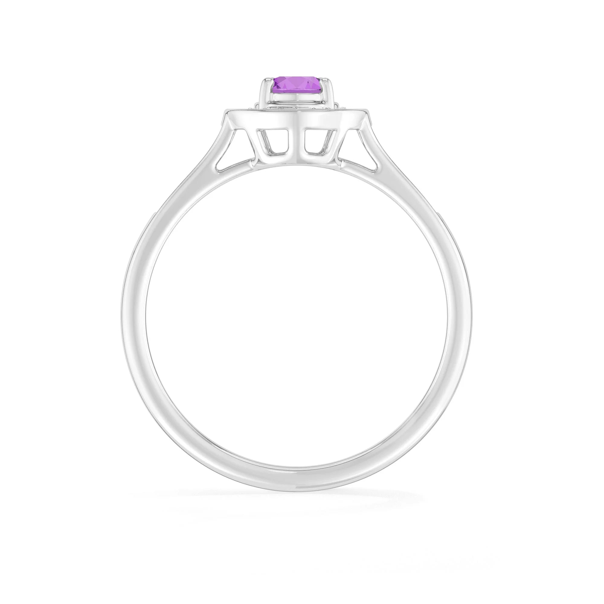 amethyst prong-set ring