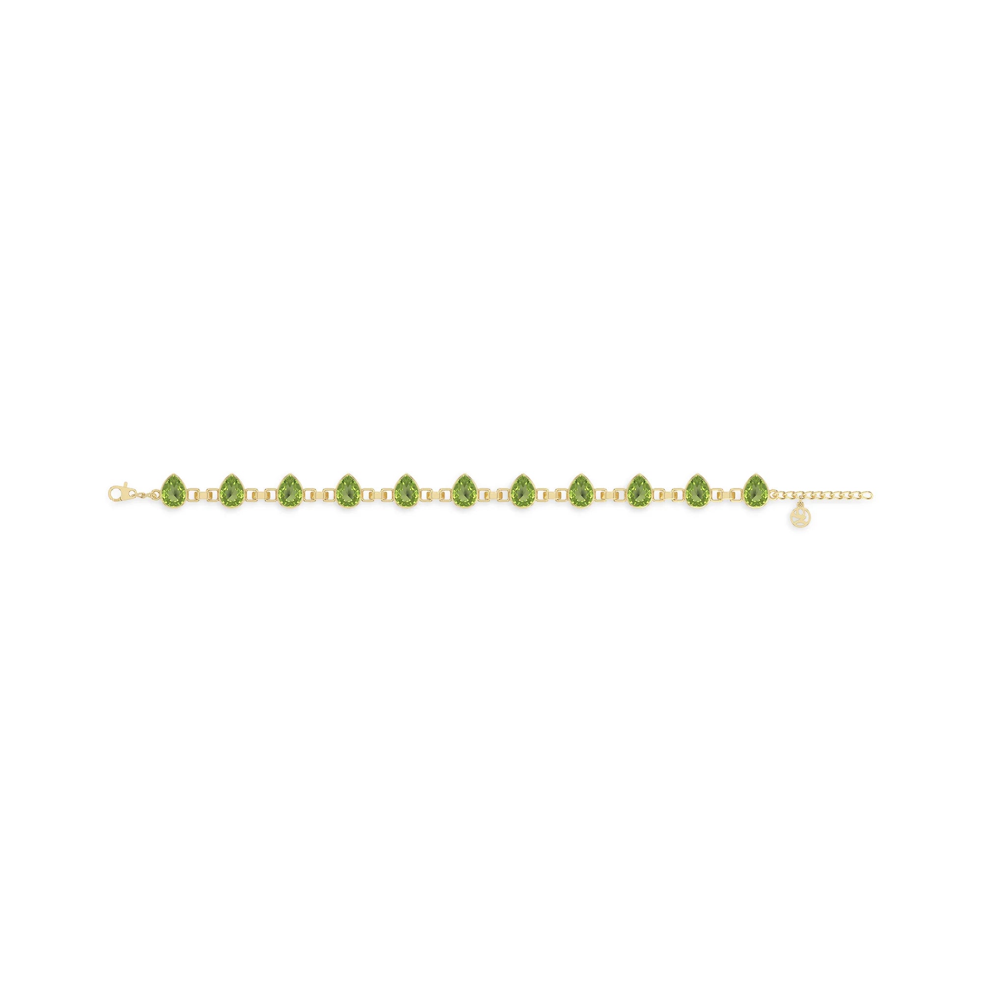 peridot chain bracelet
