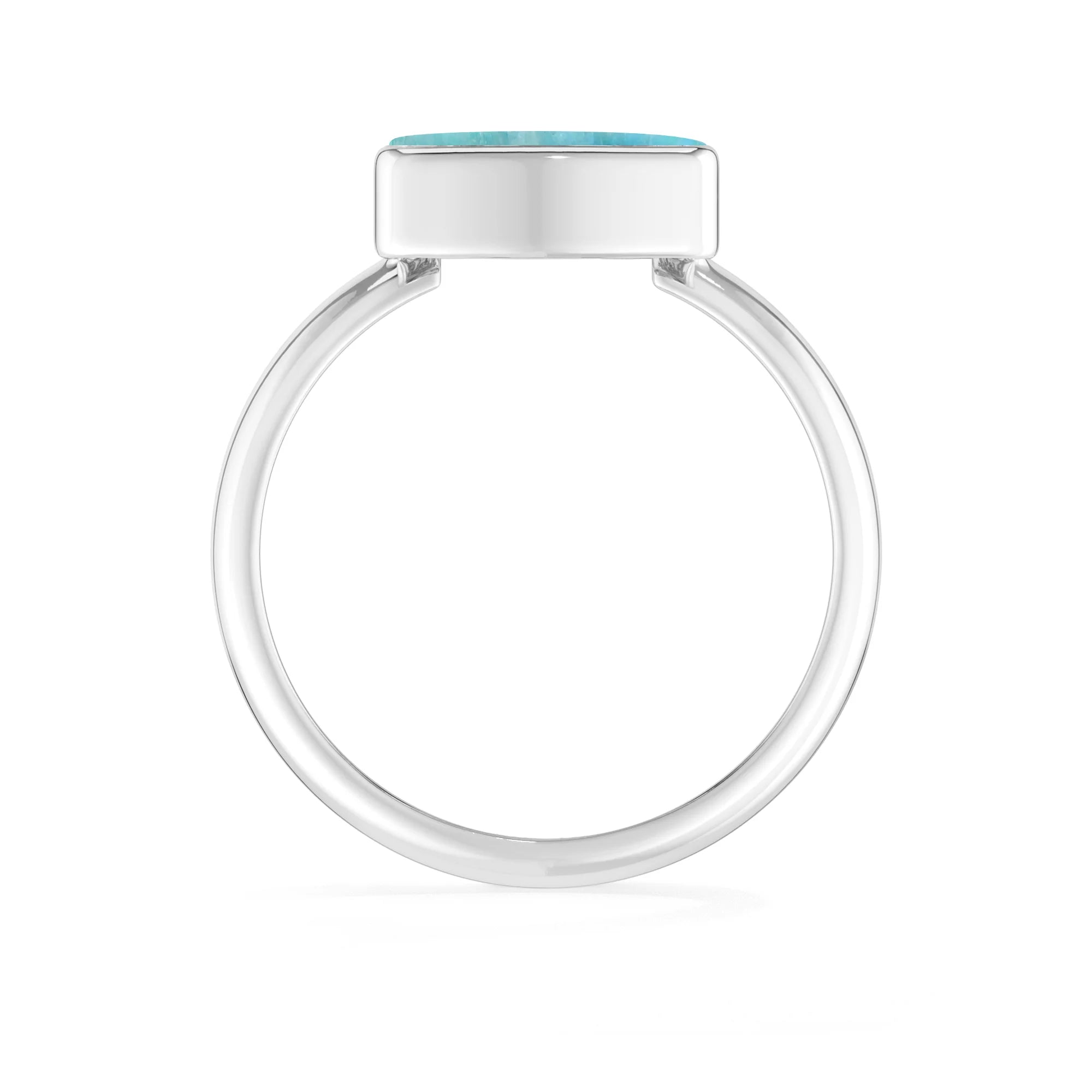 green-moonstone bezel-set ring