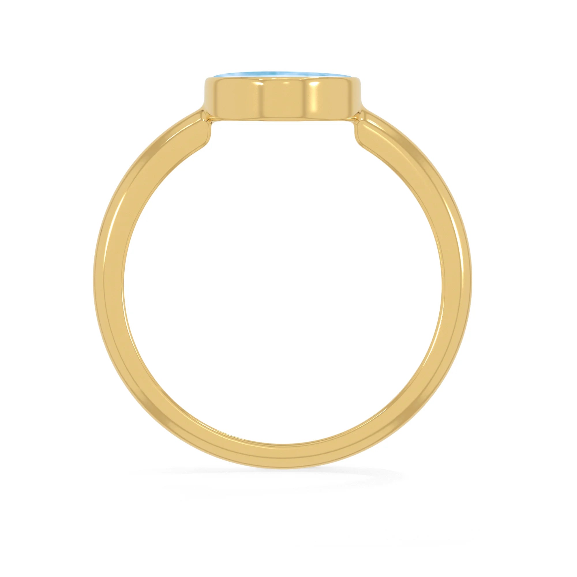 larimar bezel-set ring