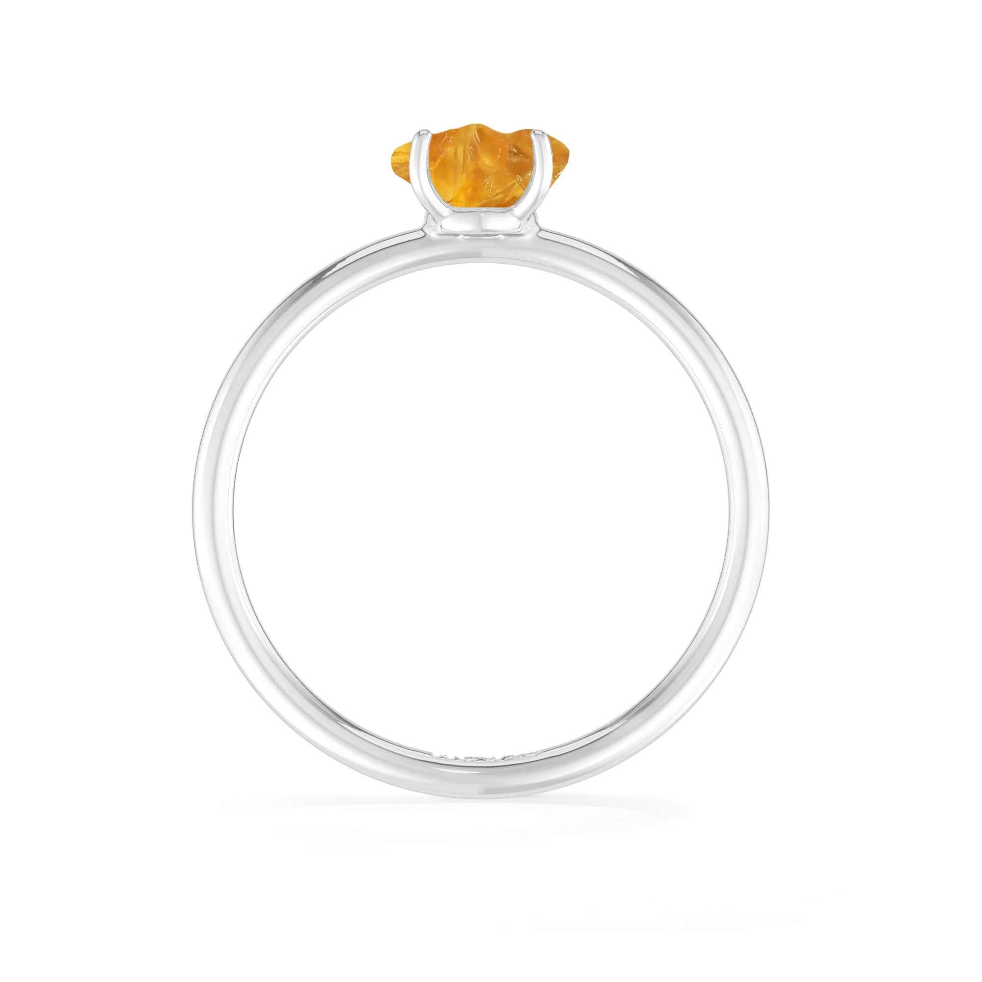 citrine stackable prong-set ring