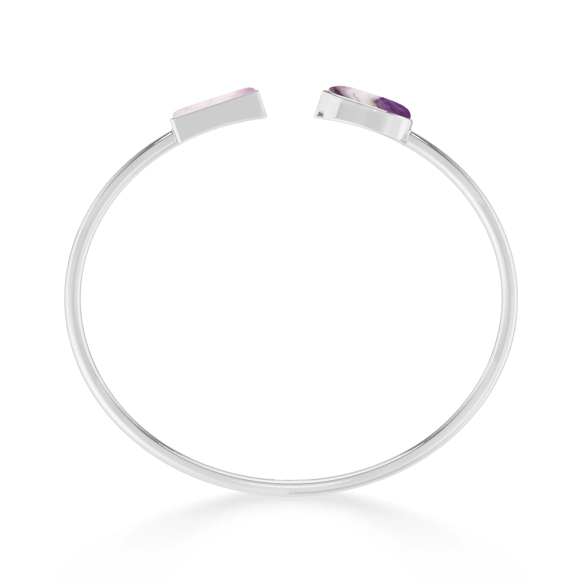 chevron amethyst cab bracelet