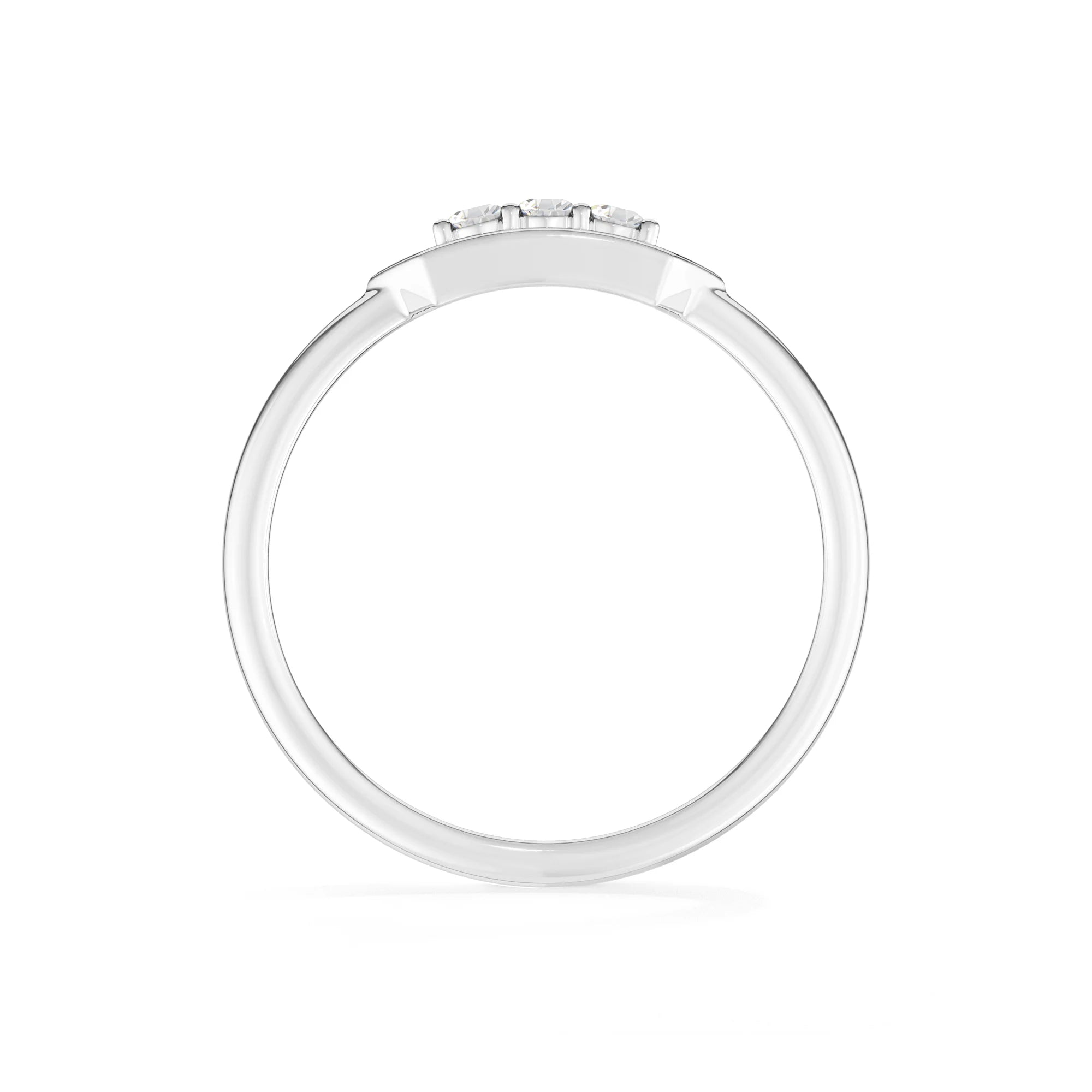 moissanite prong-set ring