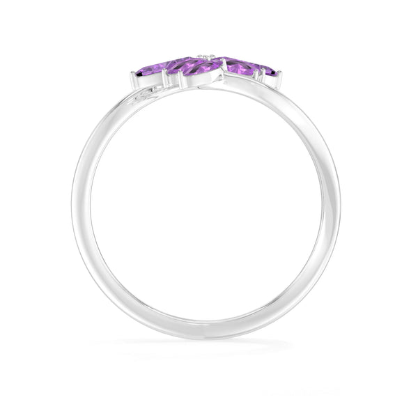 amethyst prong-set ring