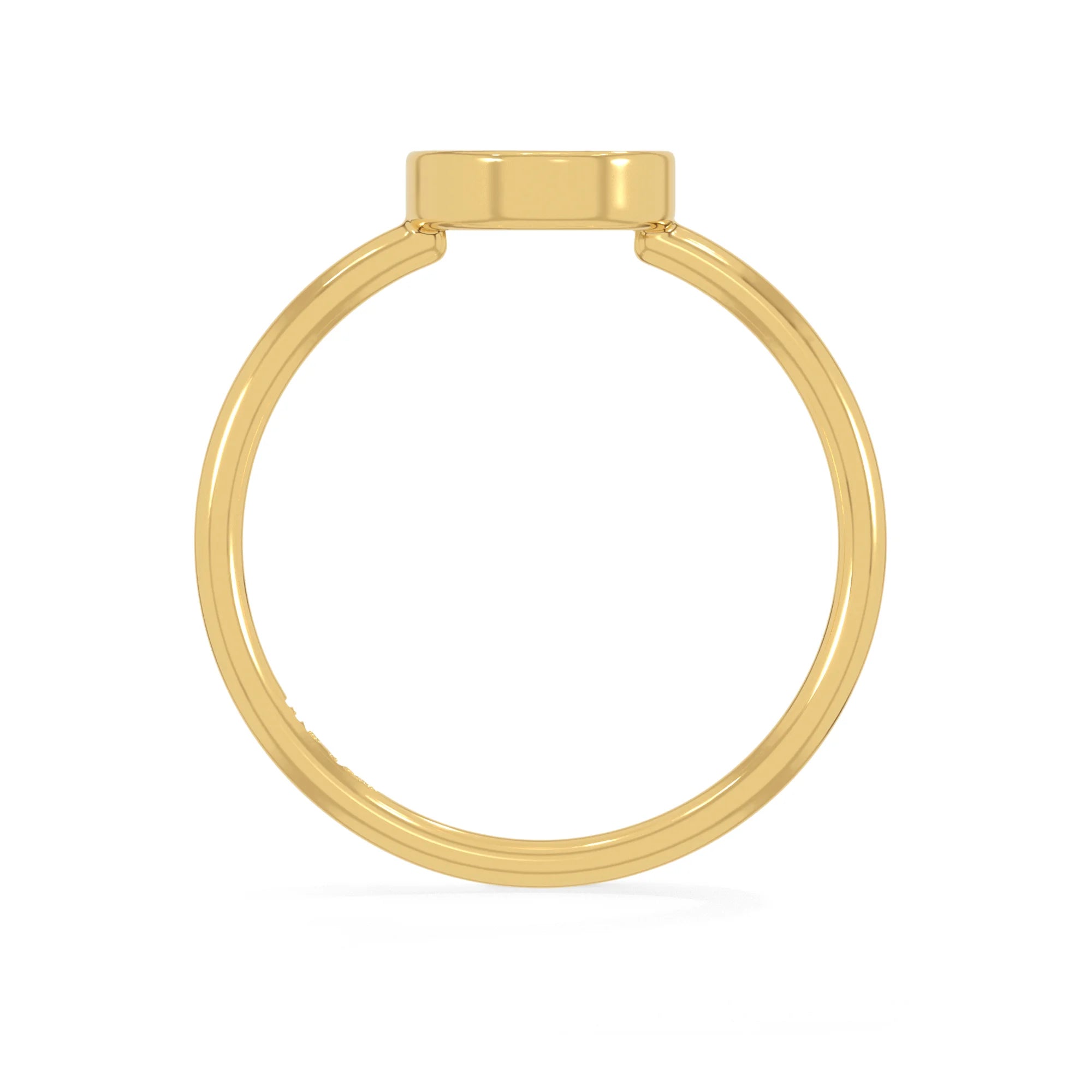 ammonite bezel-set ring
