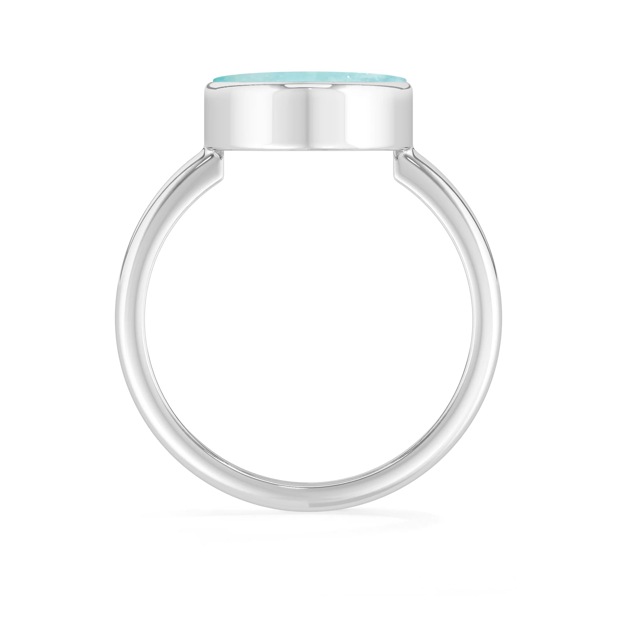 green-moonstone bezel-set ring