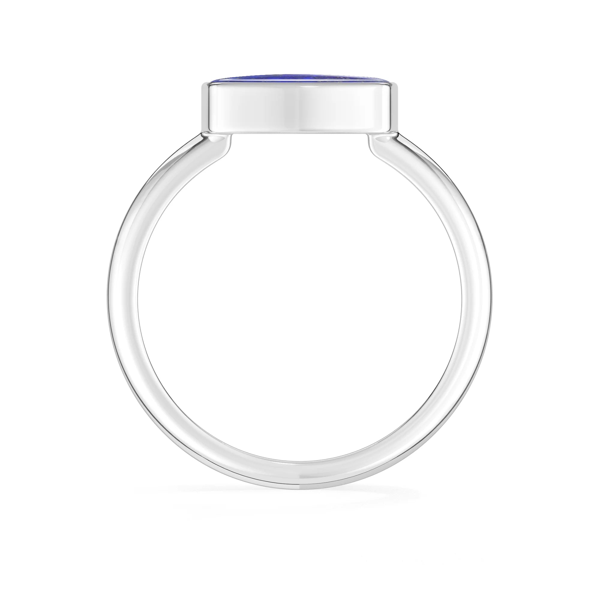 lapis-lazuli bezel-set ring