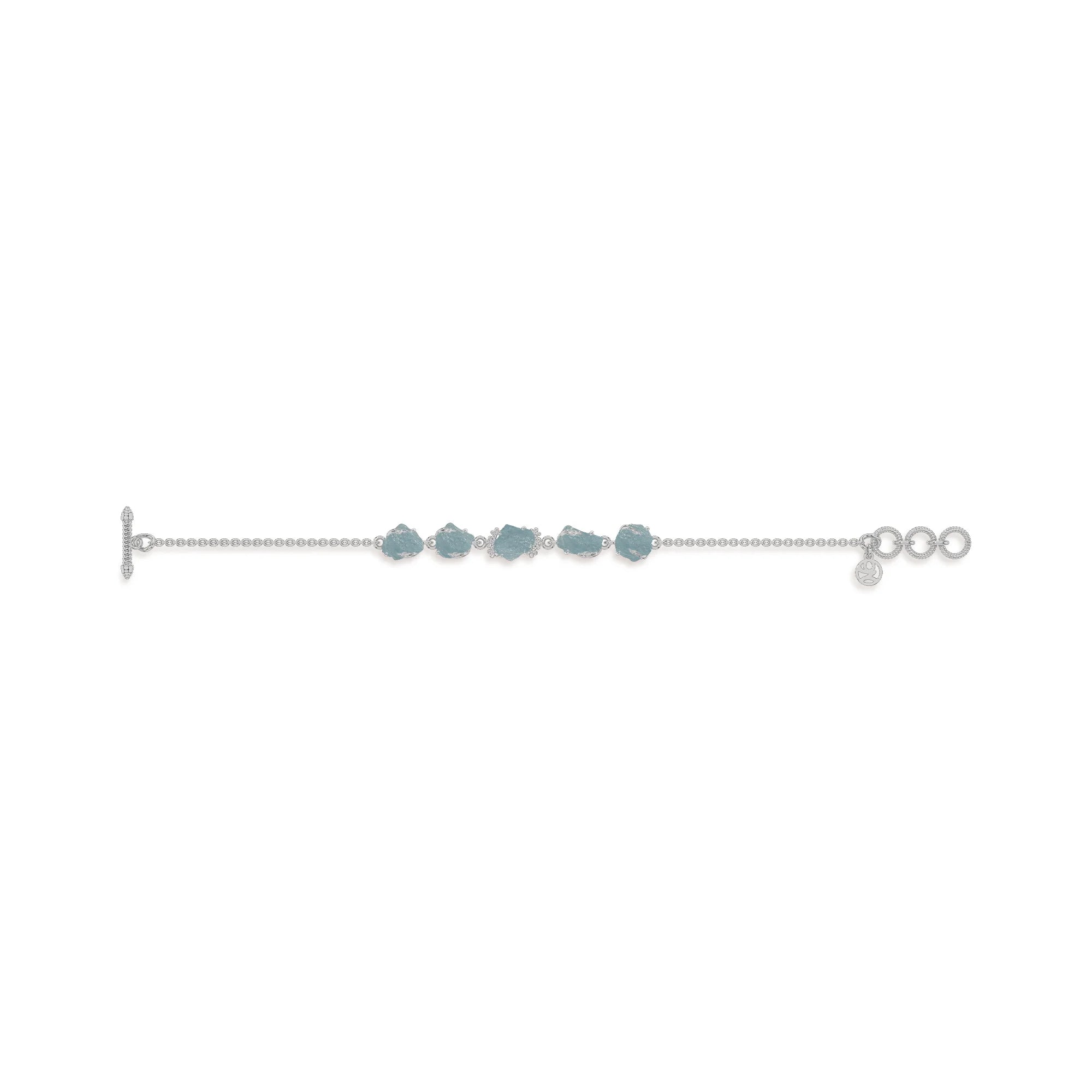aquamarine rough bracelet