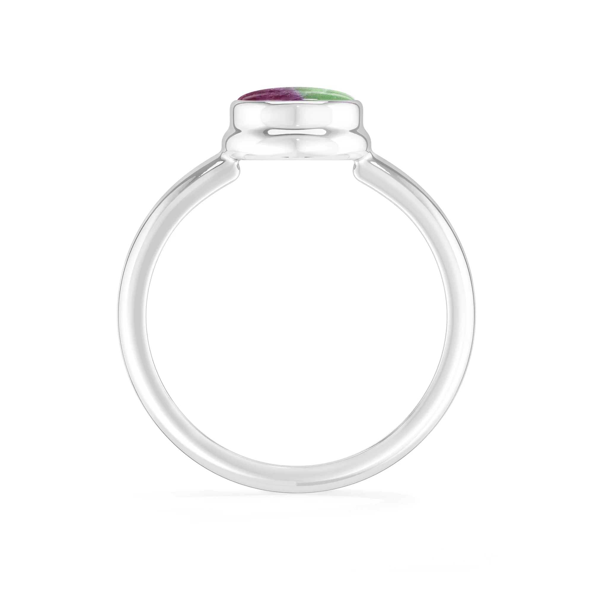 ruby-zoisite bezel-set ring