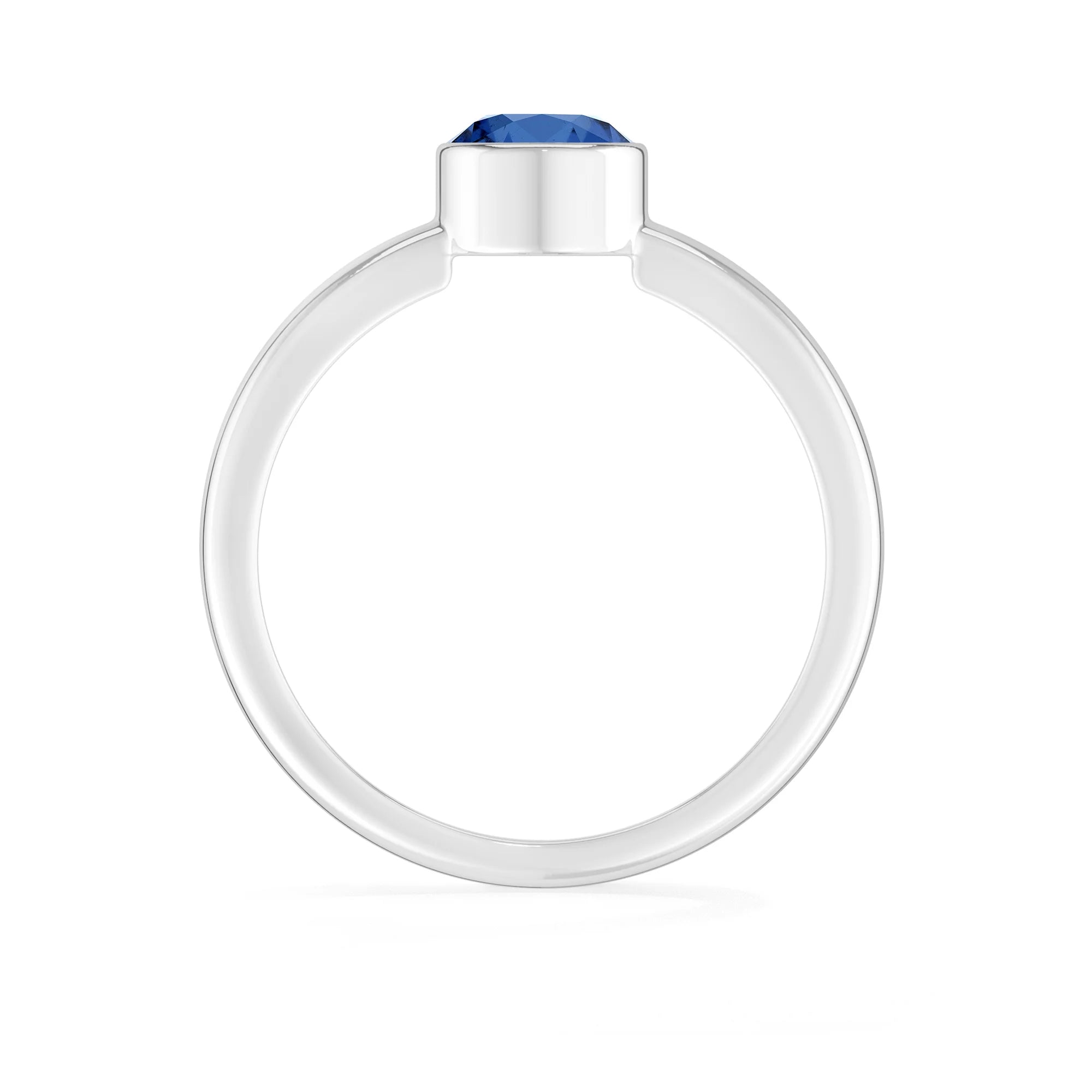 kyanite bezel-set ring