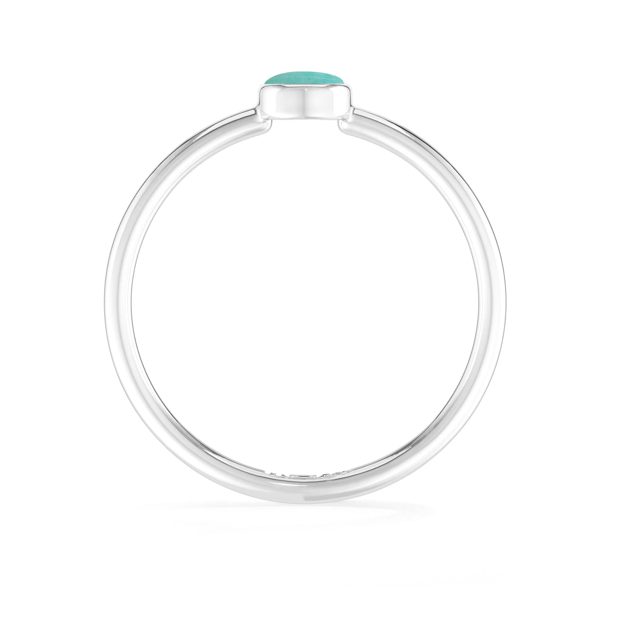 amazonite stackable bezel-set ring