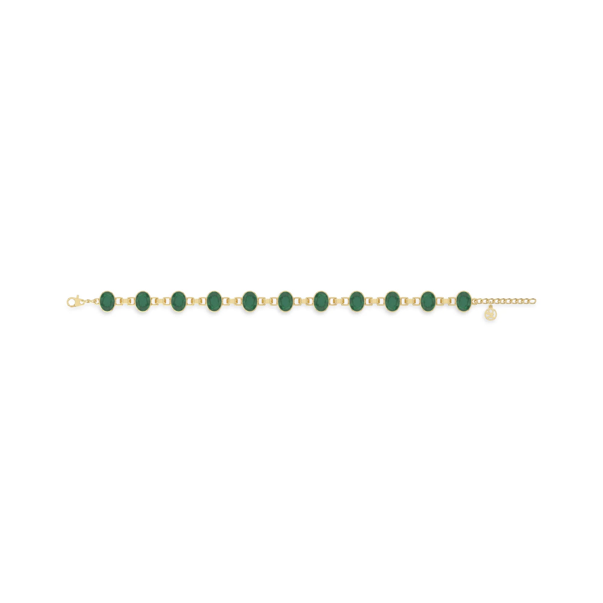 emerald chain bracelet
