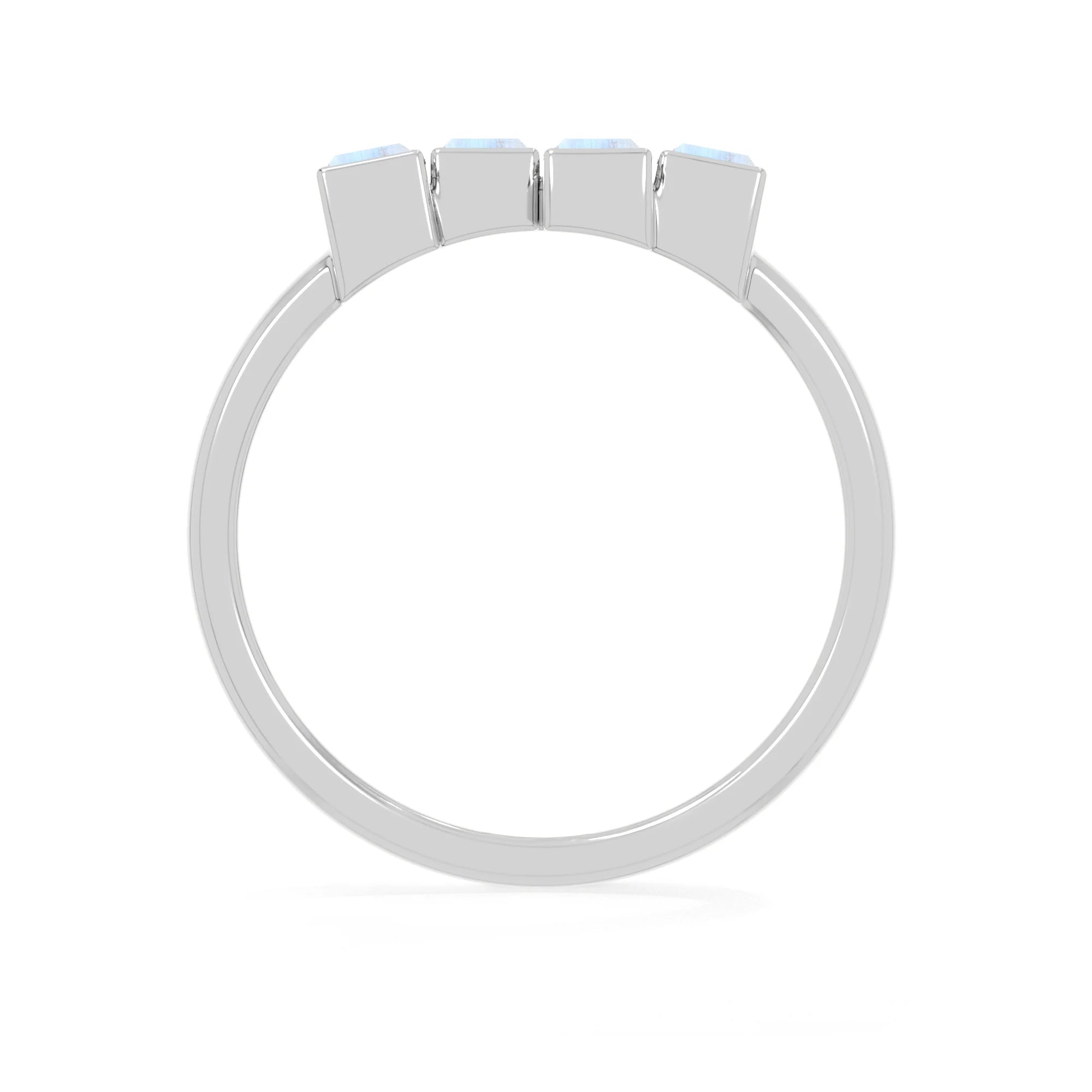 natural rainbow moonstone ring for women in sterling silver