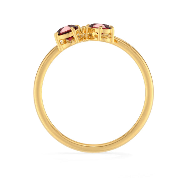 garnet prong-set ring