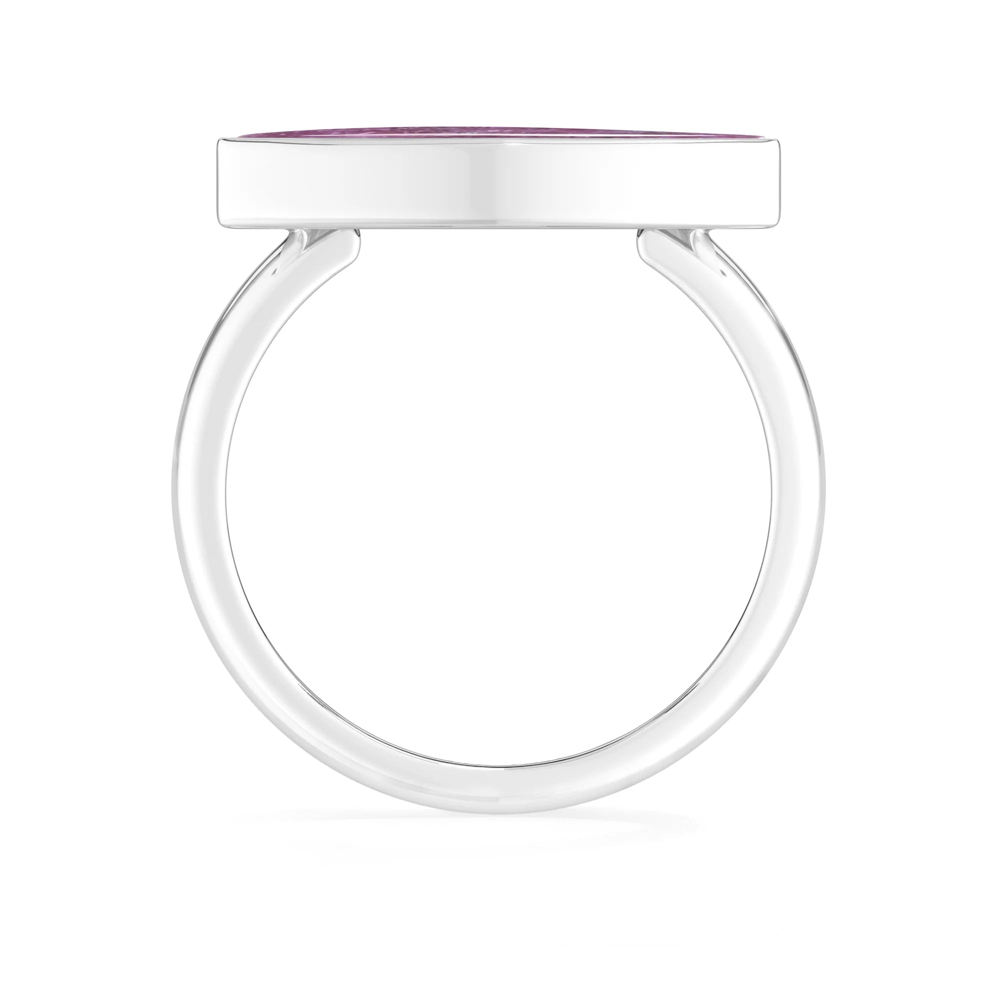 ruby-zoisite bezel-set ring