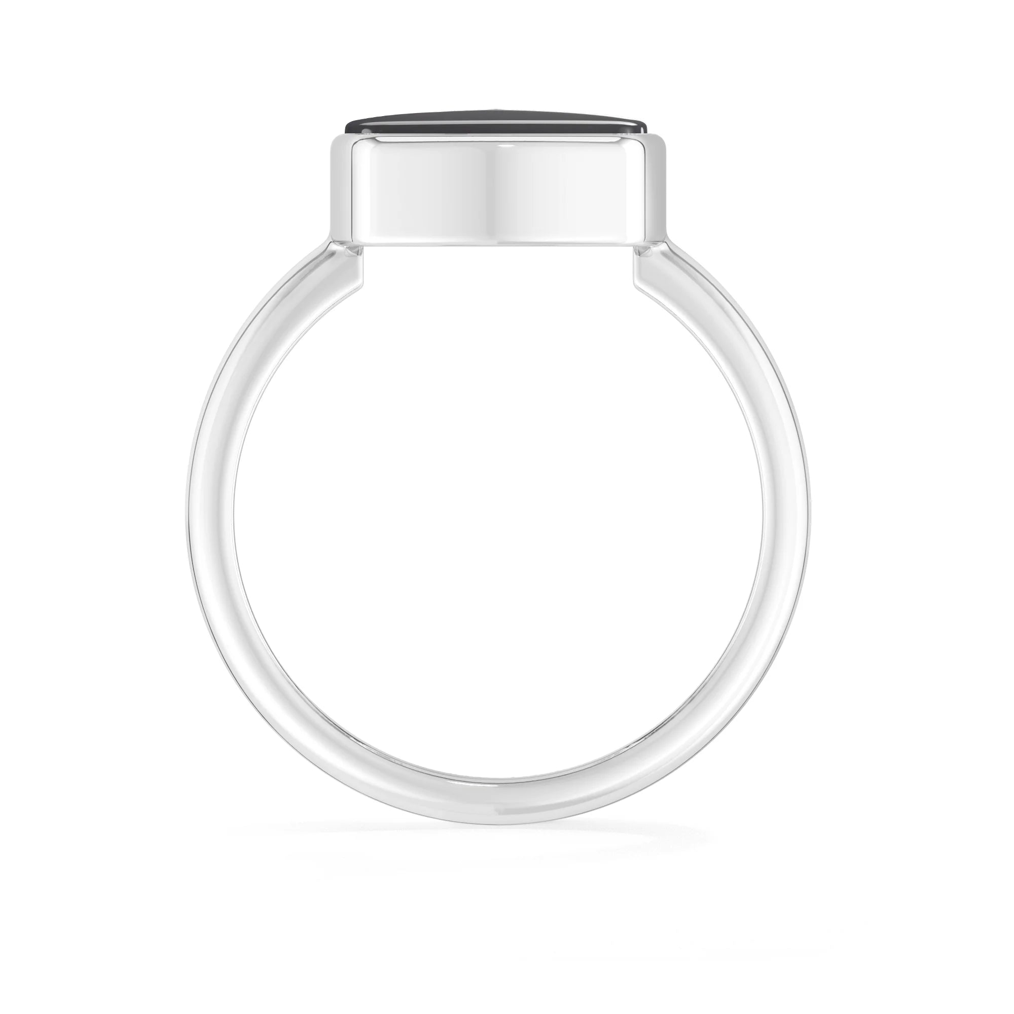 shungite bezel-set ring