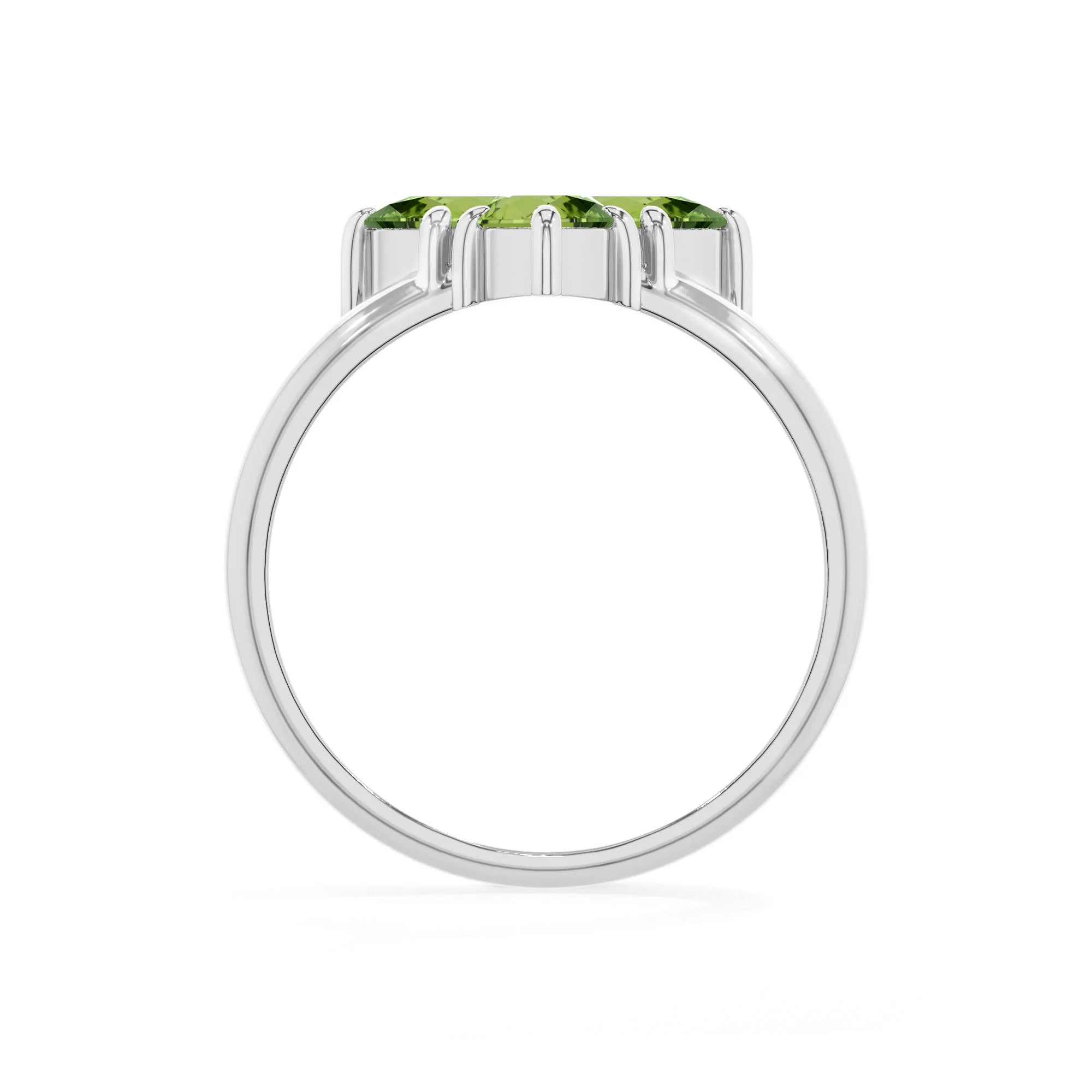 peridot stackable prong-set ring
