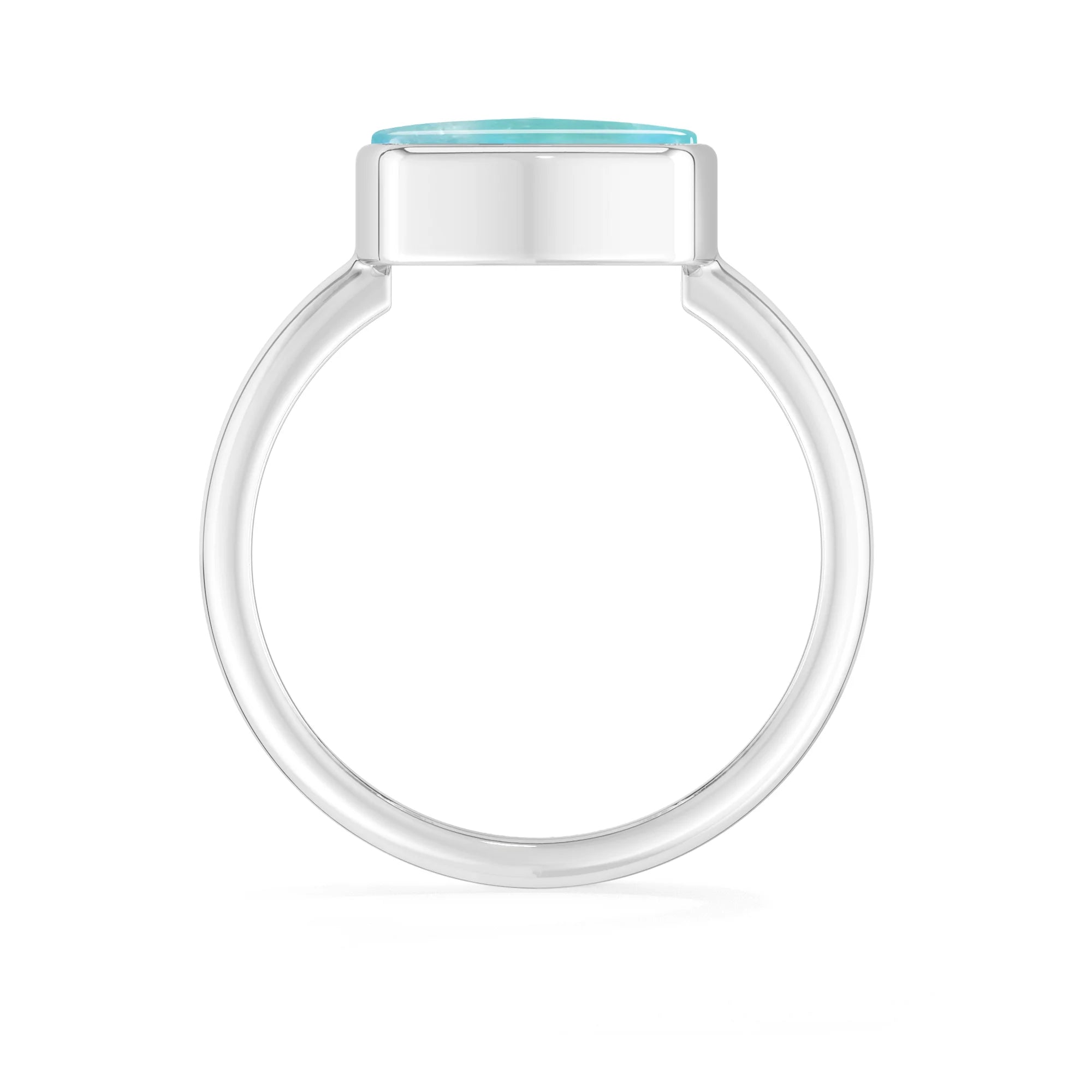 green-moonstone bezel-set ring