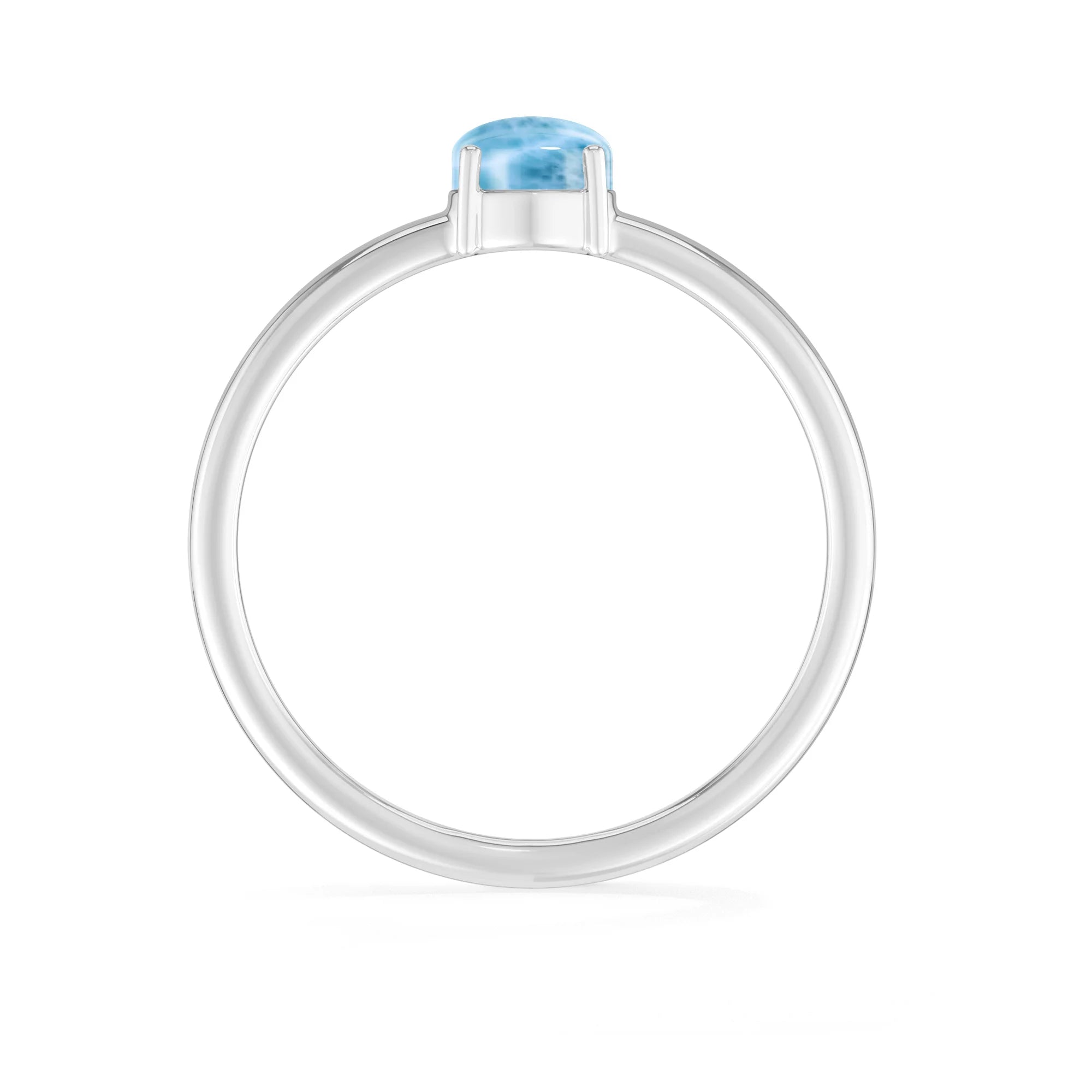 london blue topaz stackable prong-set ring