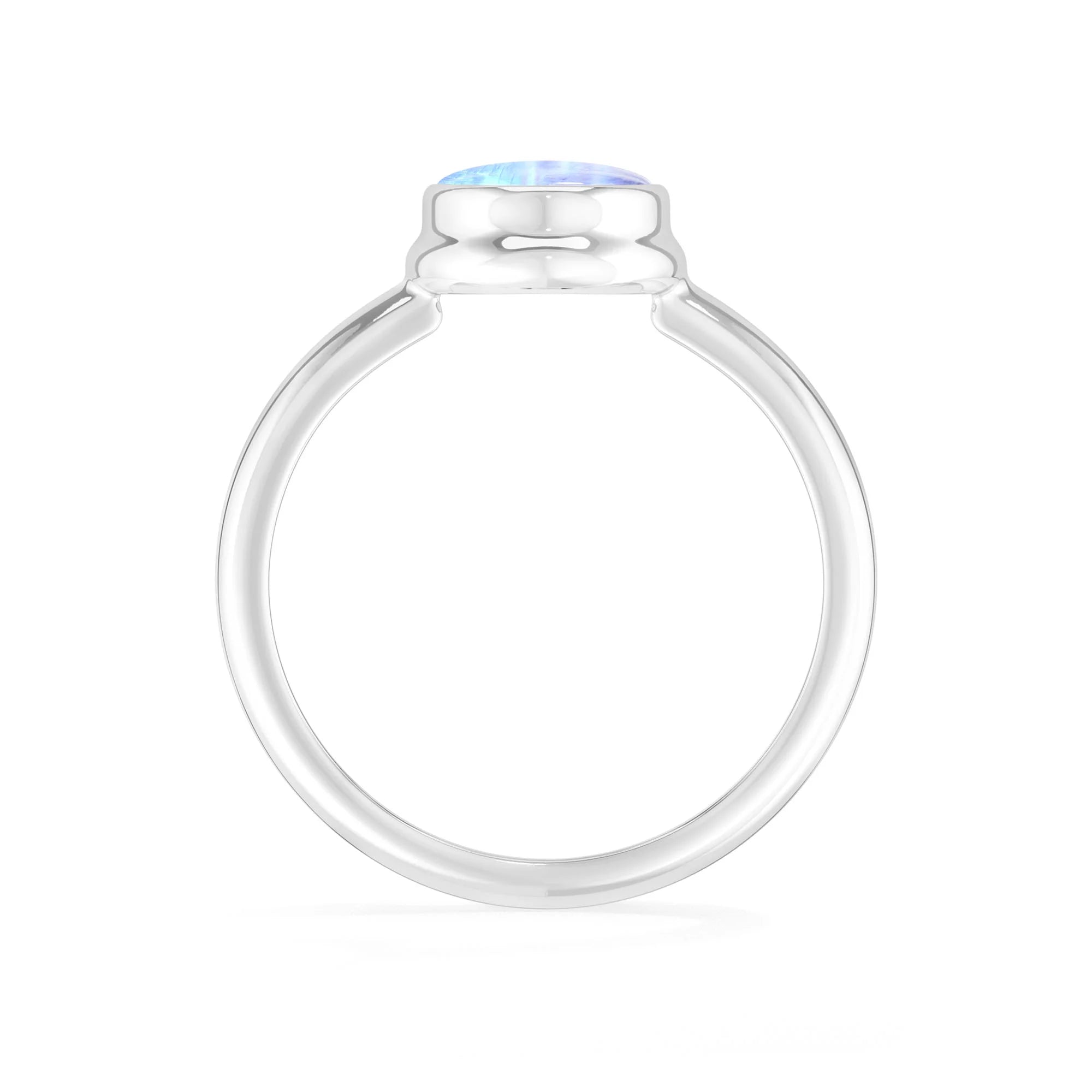 purple-moonstone bezel-set ring