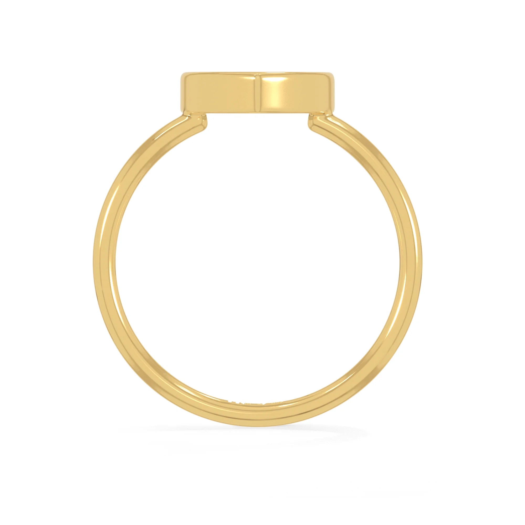 compressed turquoise blue  stackable bezel-set ring