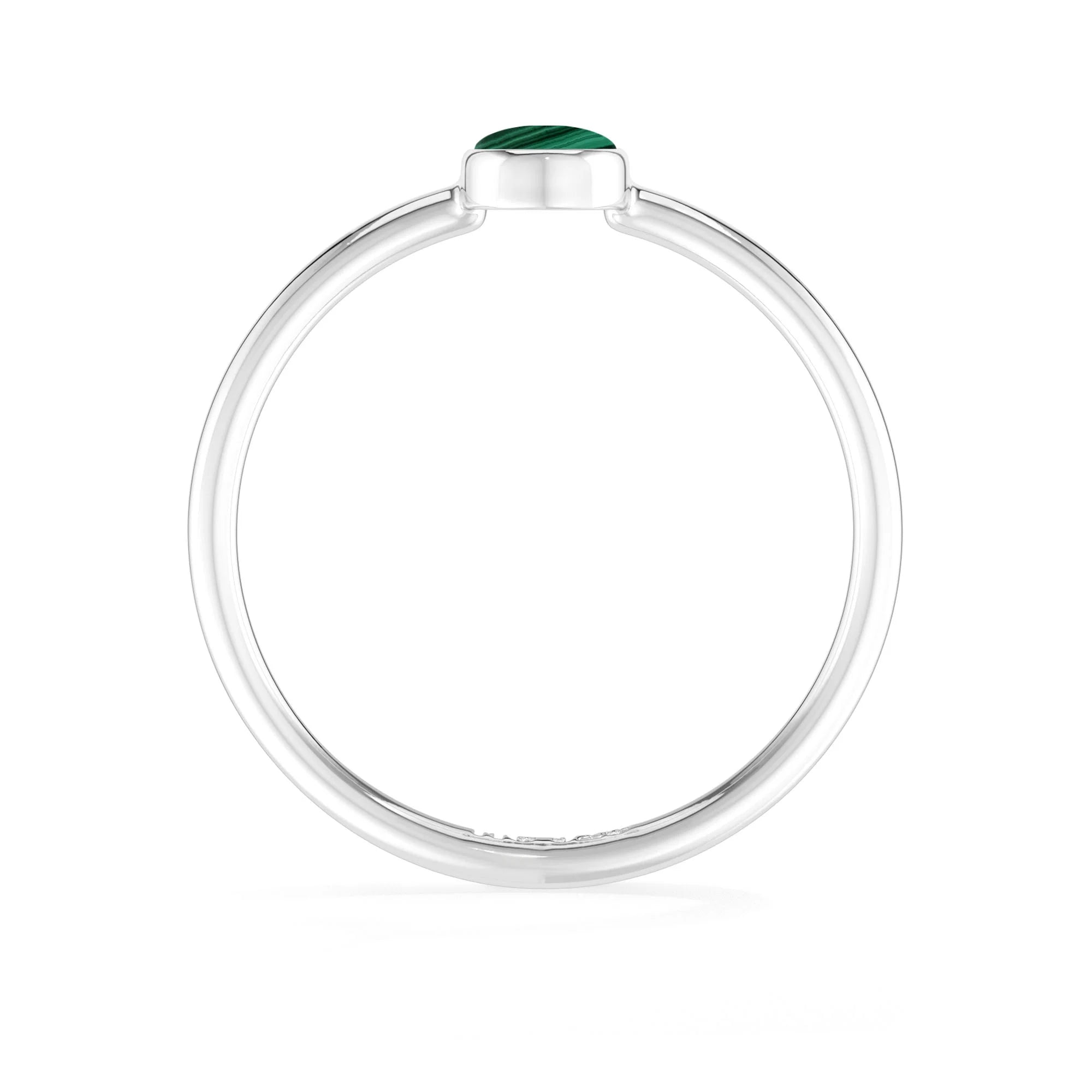 malachite bezel-set ring