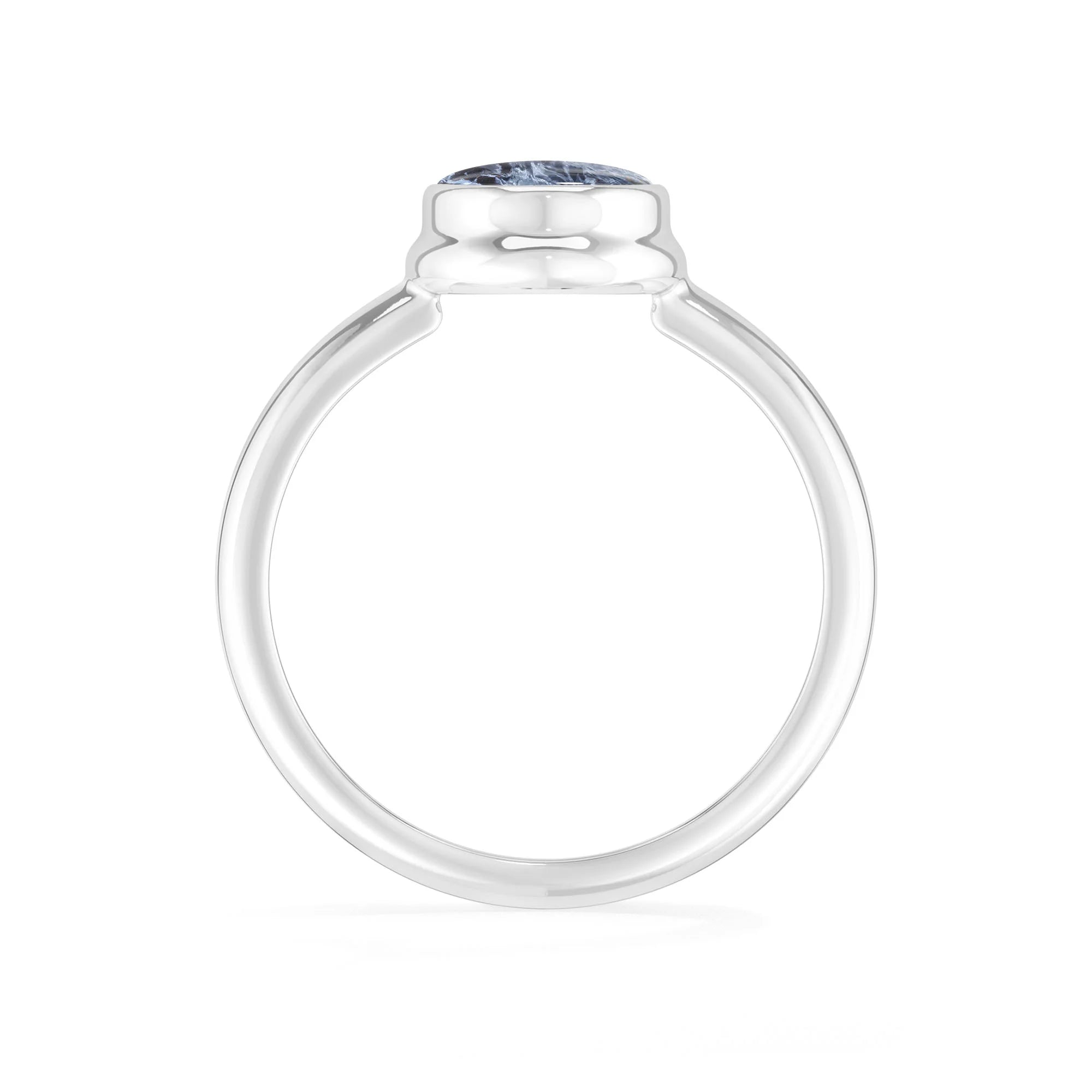 pietersite bezel-set ring