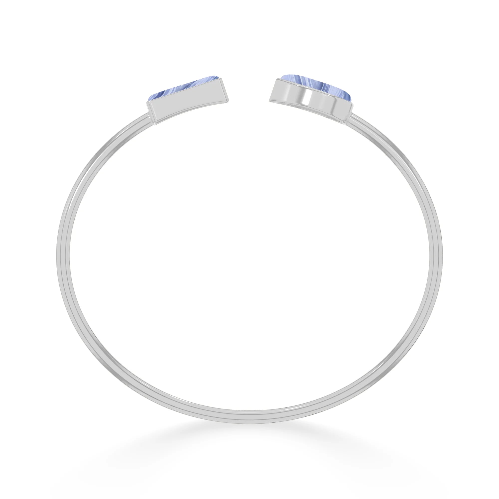 blue lace agate cab bracelet