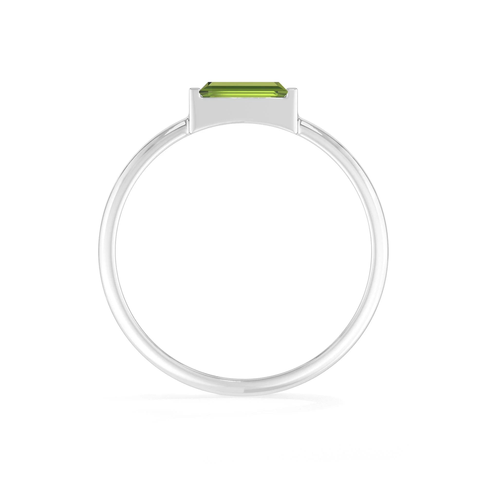 peridot bezel-set ring
