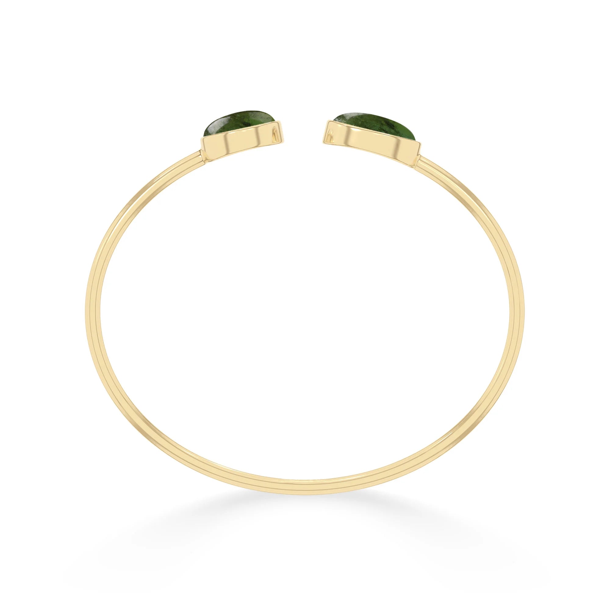 green tourmaline cab bracelet