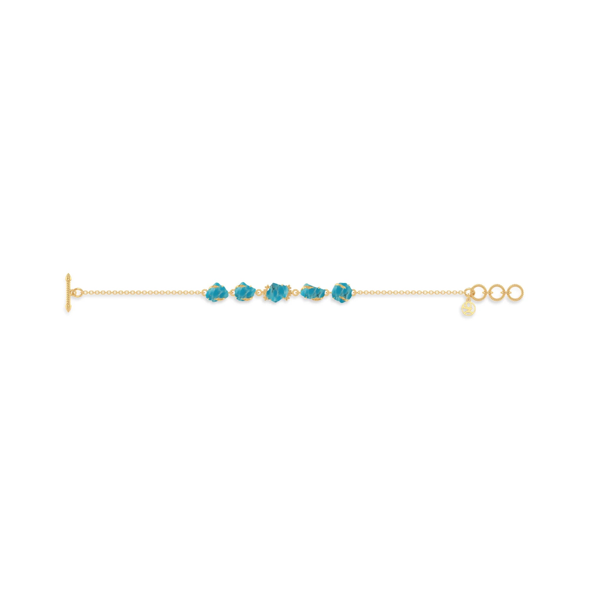 turquoise rough bracelet