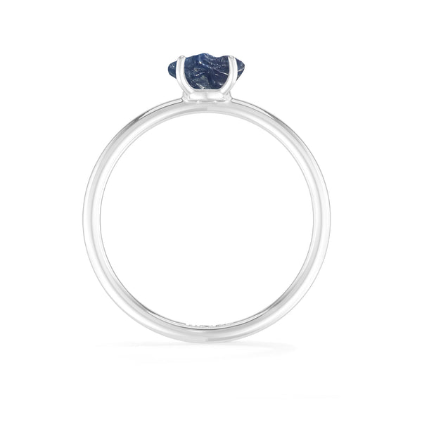 blue sapphire stackable prong-set ring