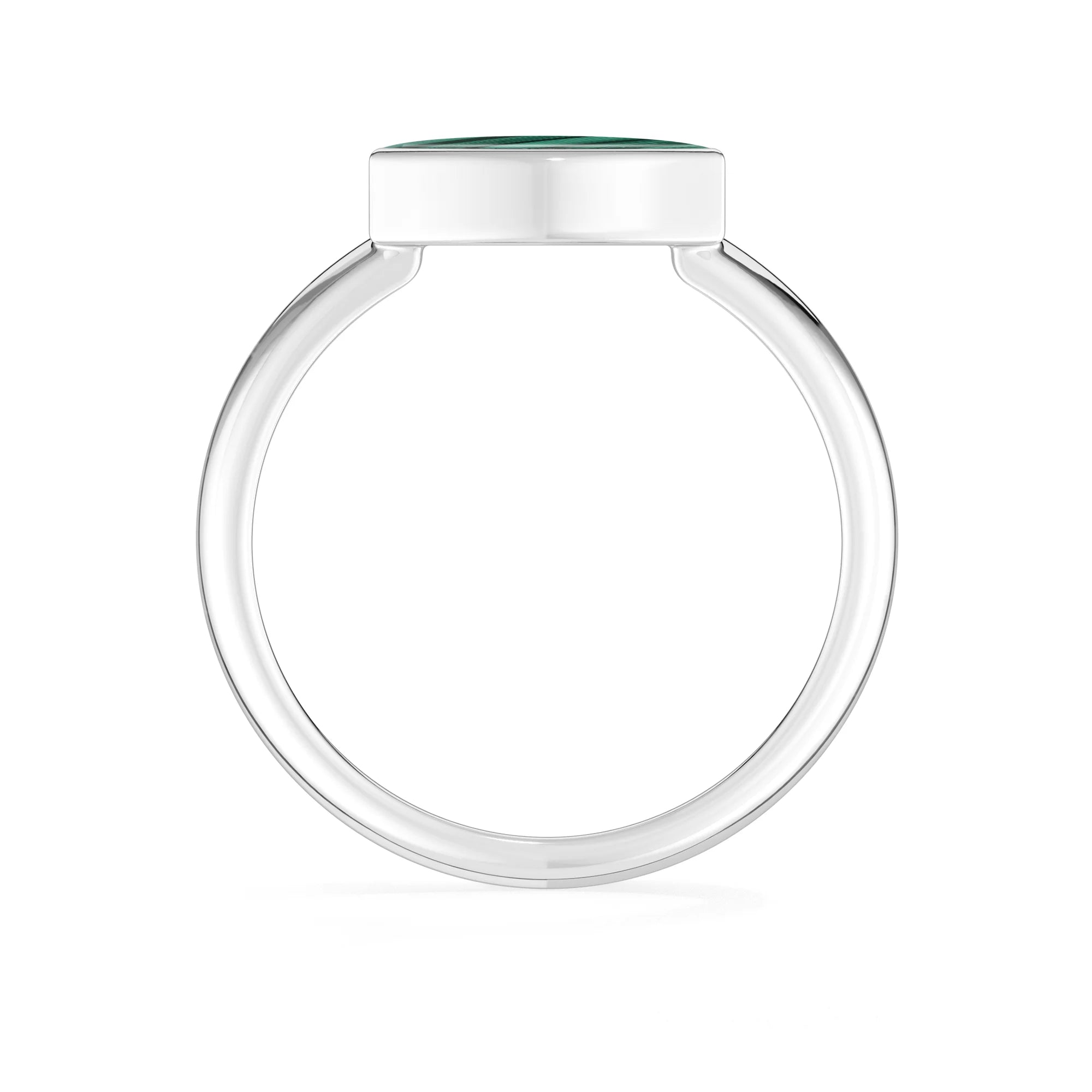 malachite bezel-set ring