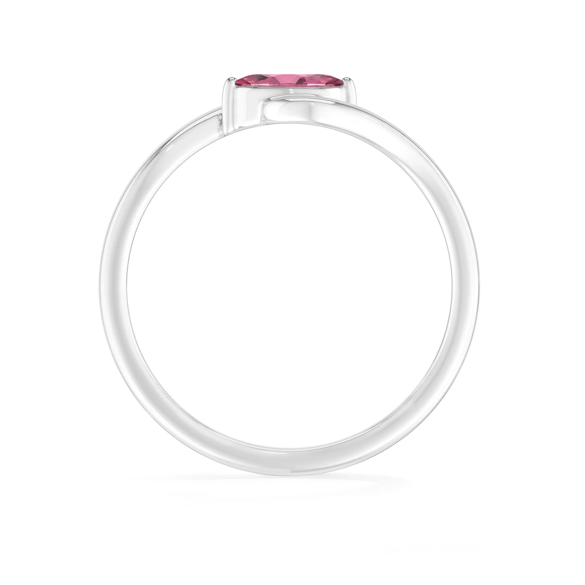 pink tourmaline prong-set ring