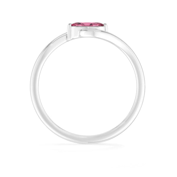 pink tourmaline prong-set ring