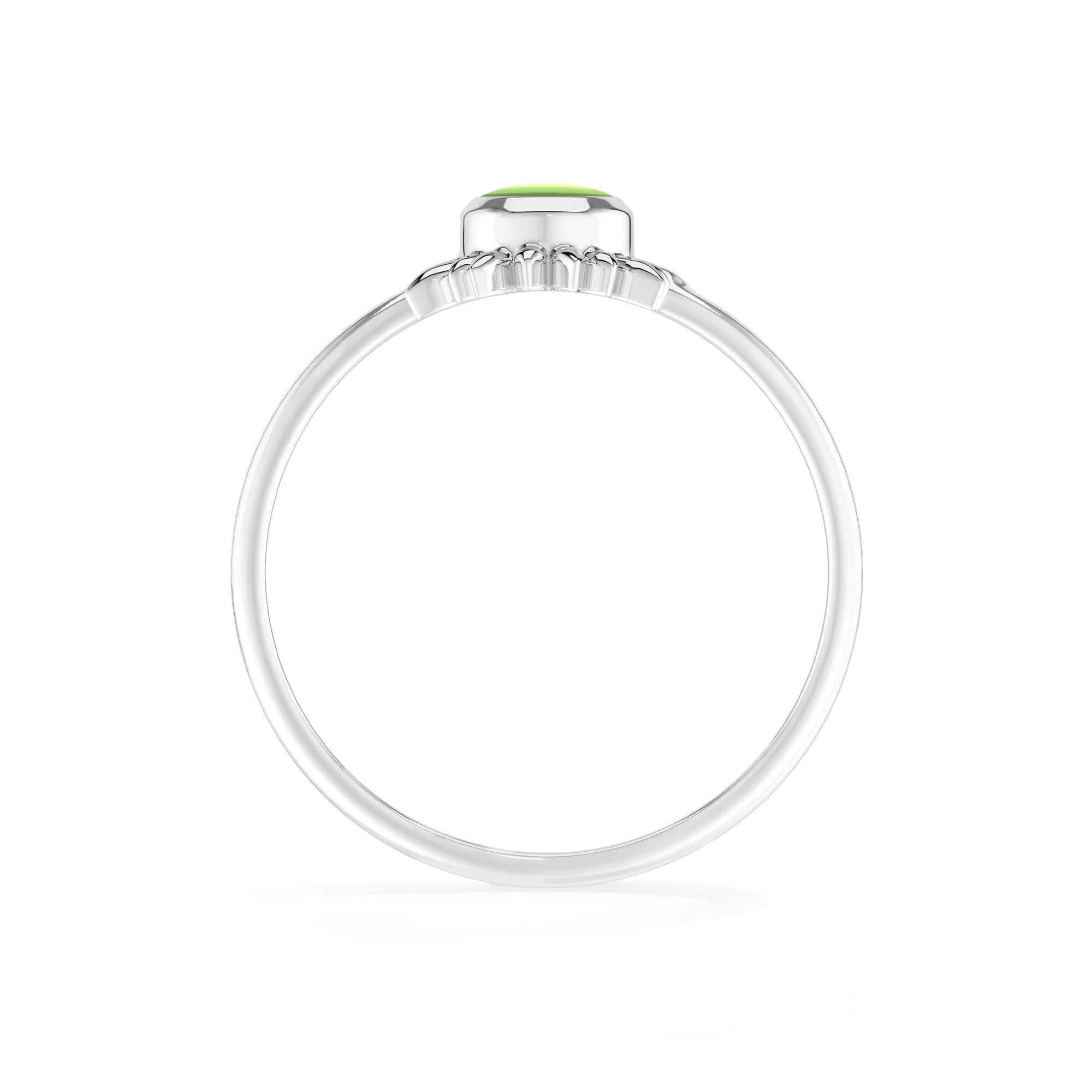 peridot bezel-set ring