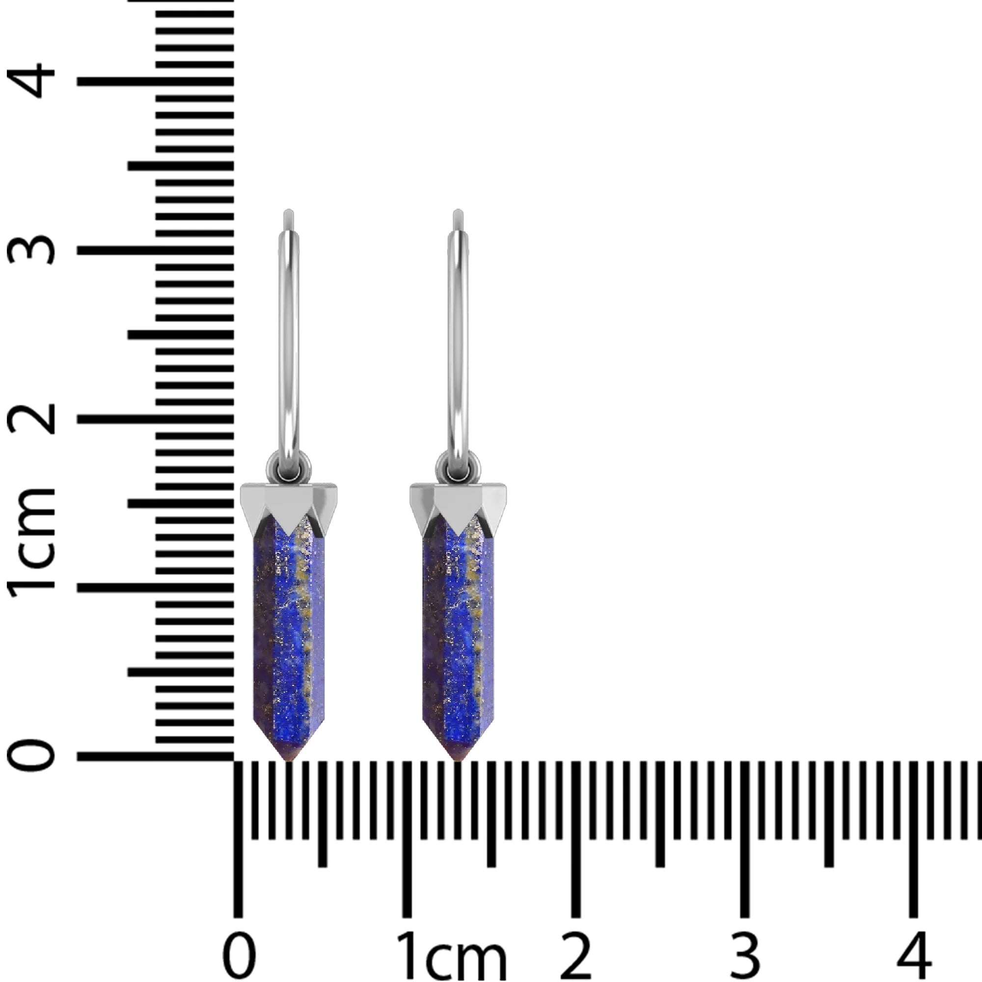 lapis lazuli cut earrings