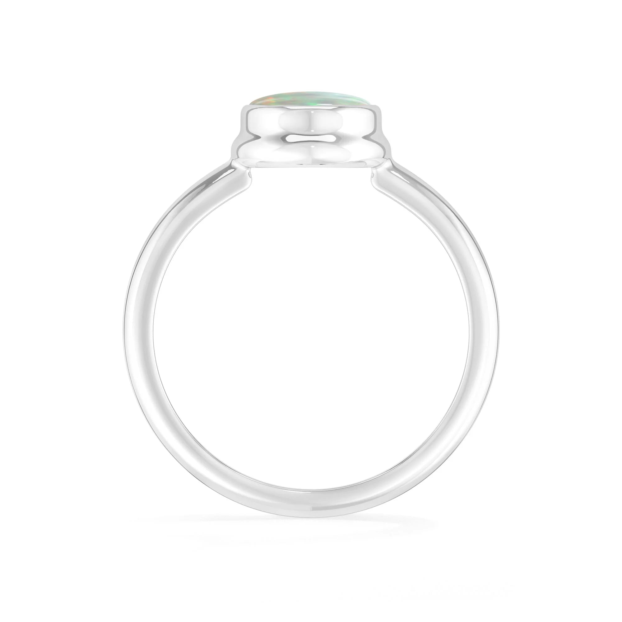 ethiopian-opal bezel-set ring