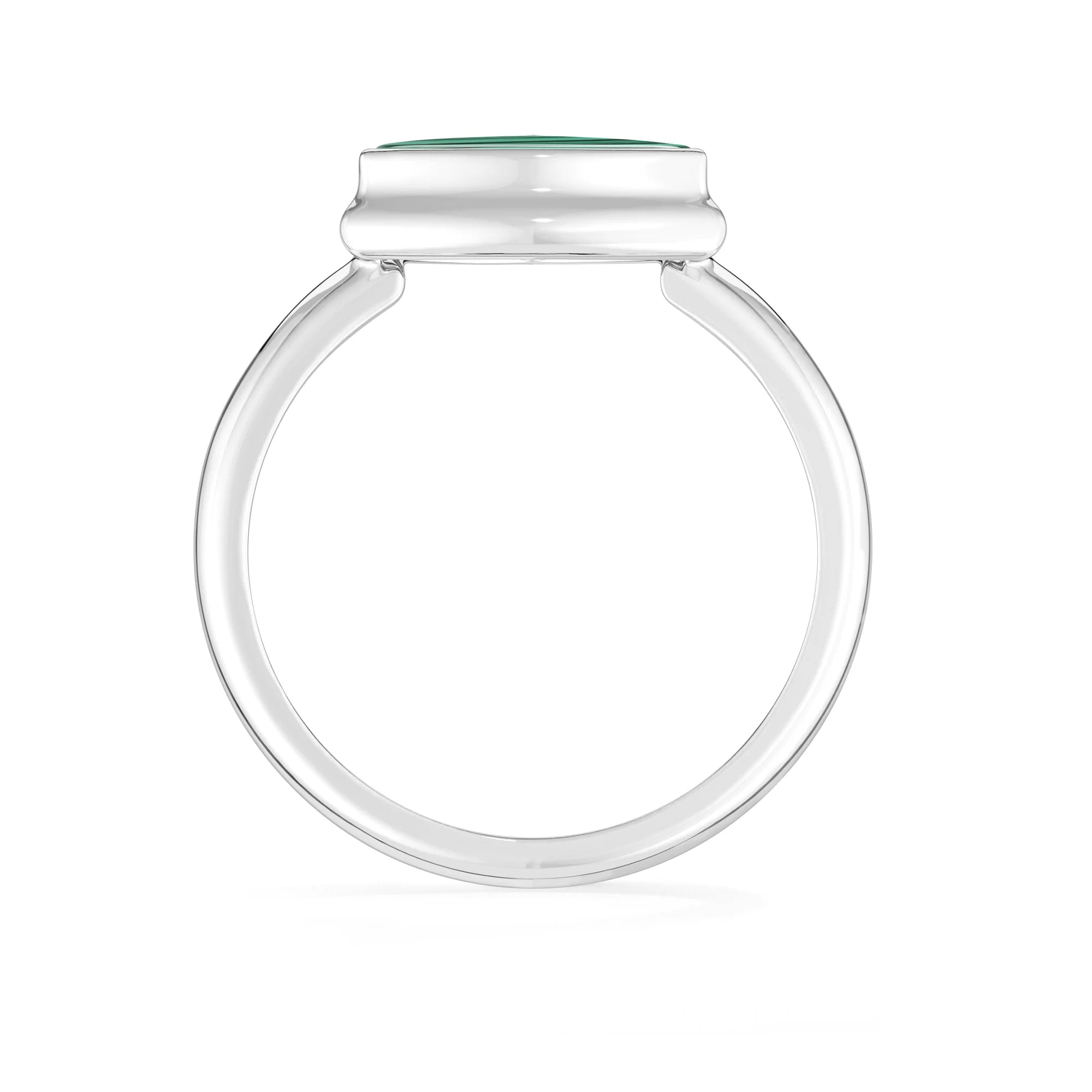 malachite bezel-set ring