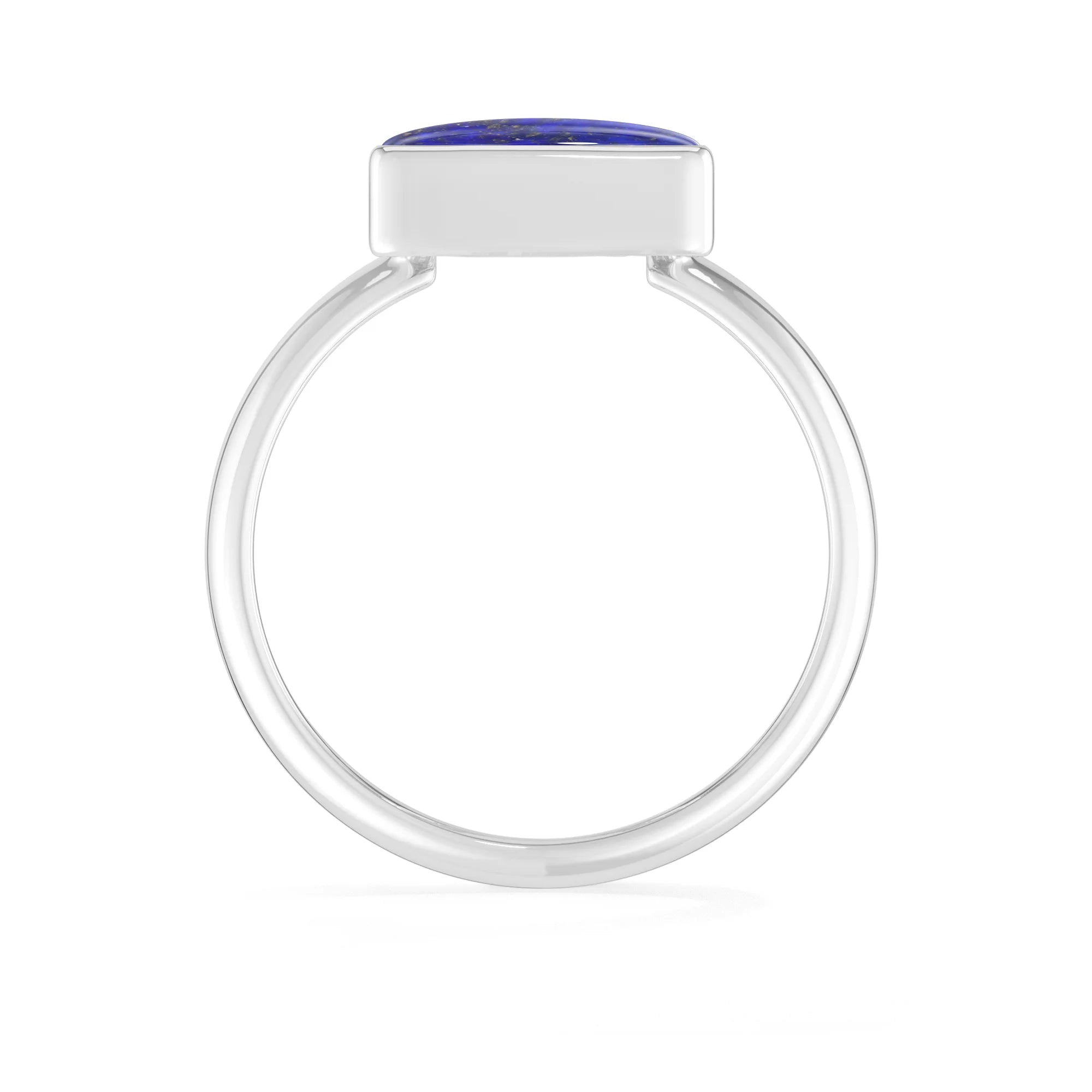 lapis-lazuli bezel-set ring