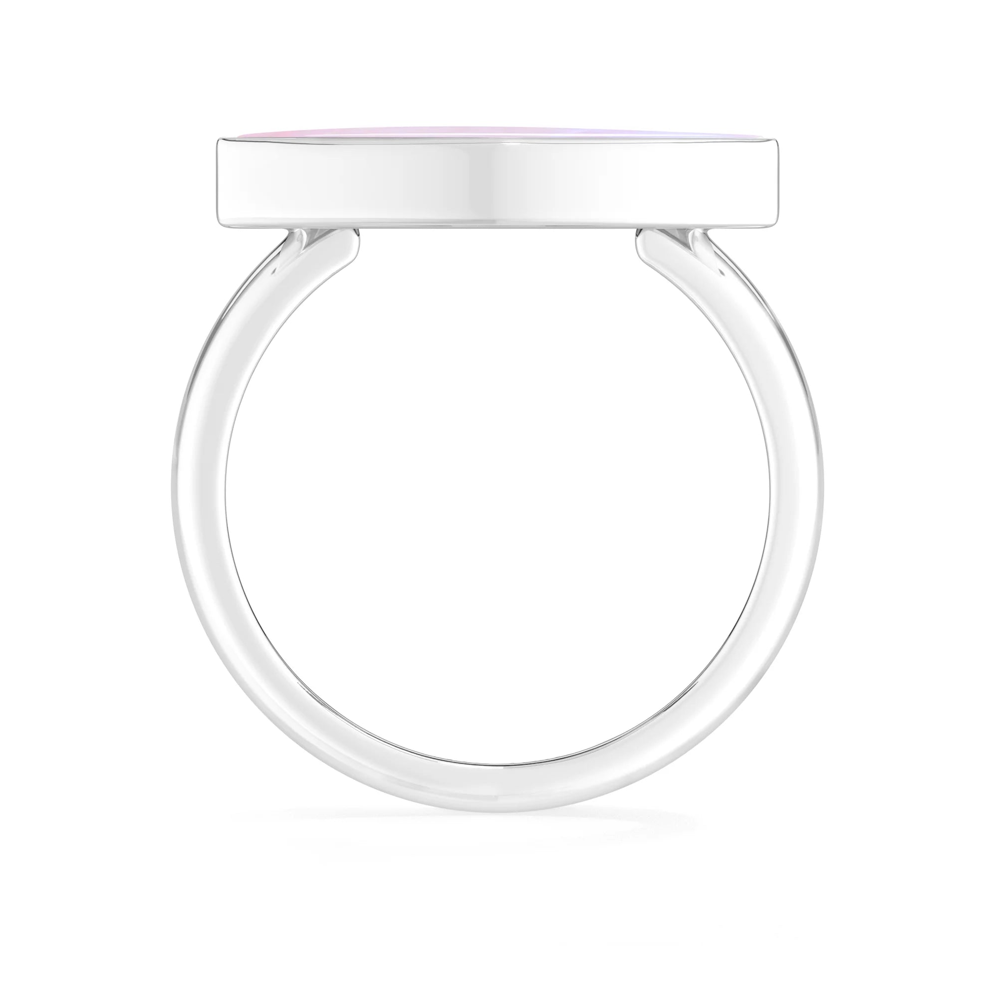 pink-moonstone bezel-set ring