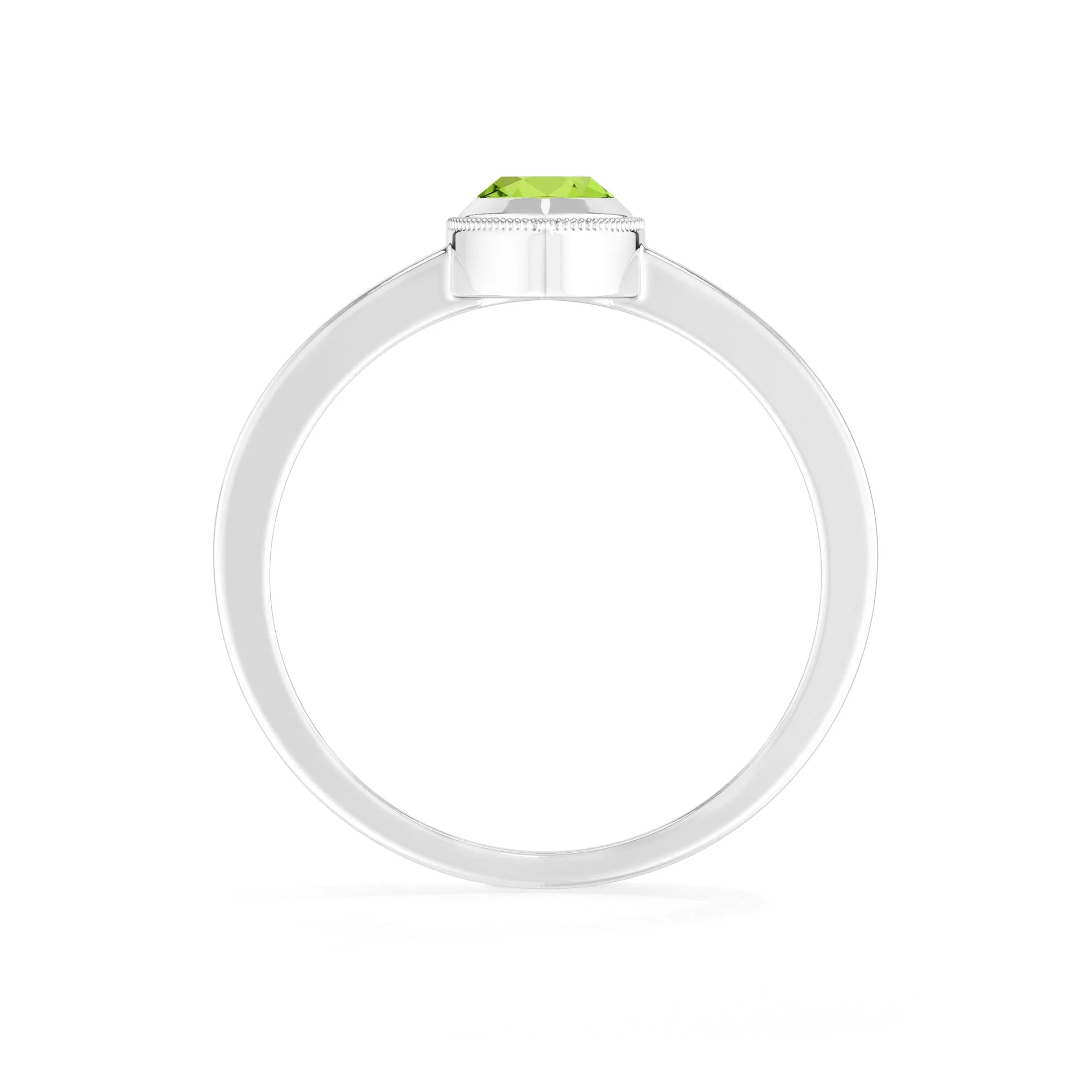 peridot bezel-set ring